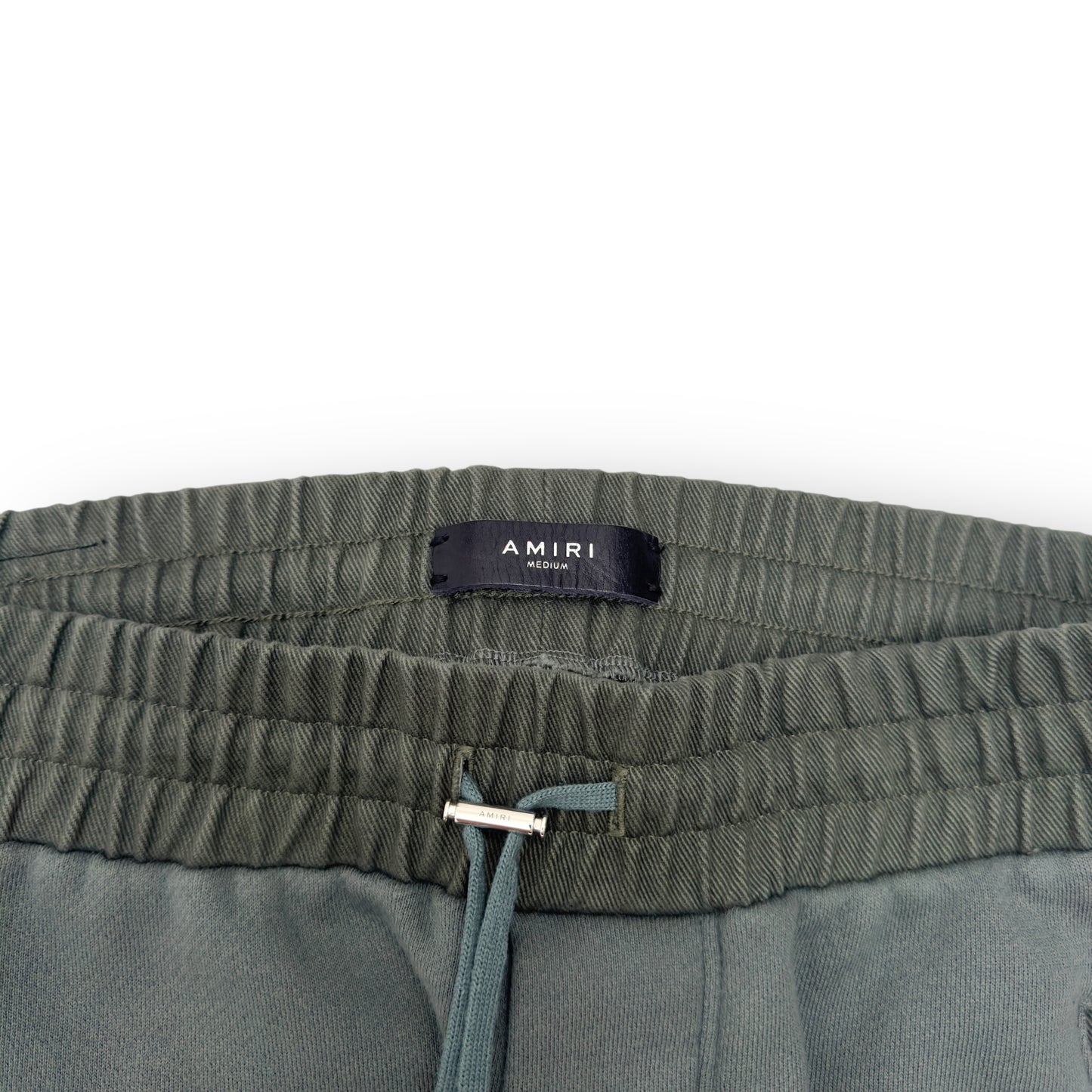 AMIRI COTTON KNIT CARGO SWEATPANTS GREEN M