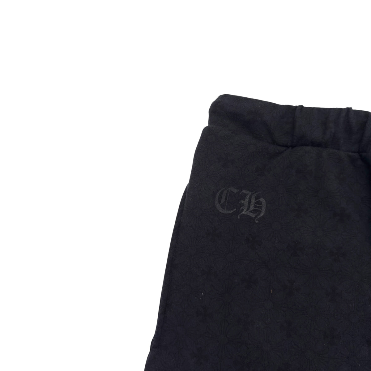 CHROME HEARTS ALL OVER MONOGRAM HORSESHOE LOGO SWEATPANTS BLACK / WHITE M