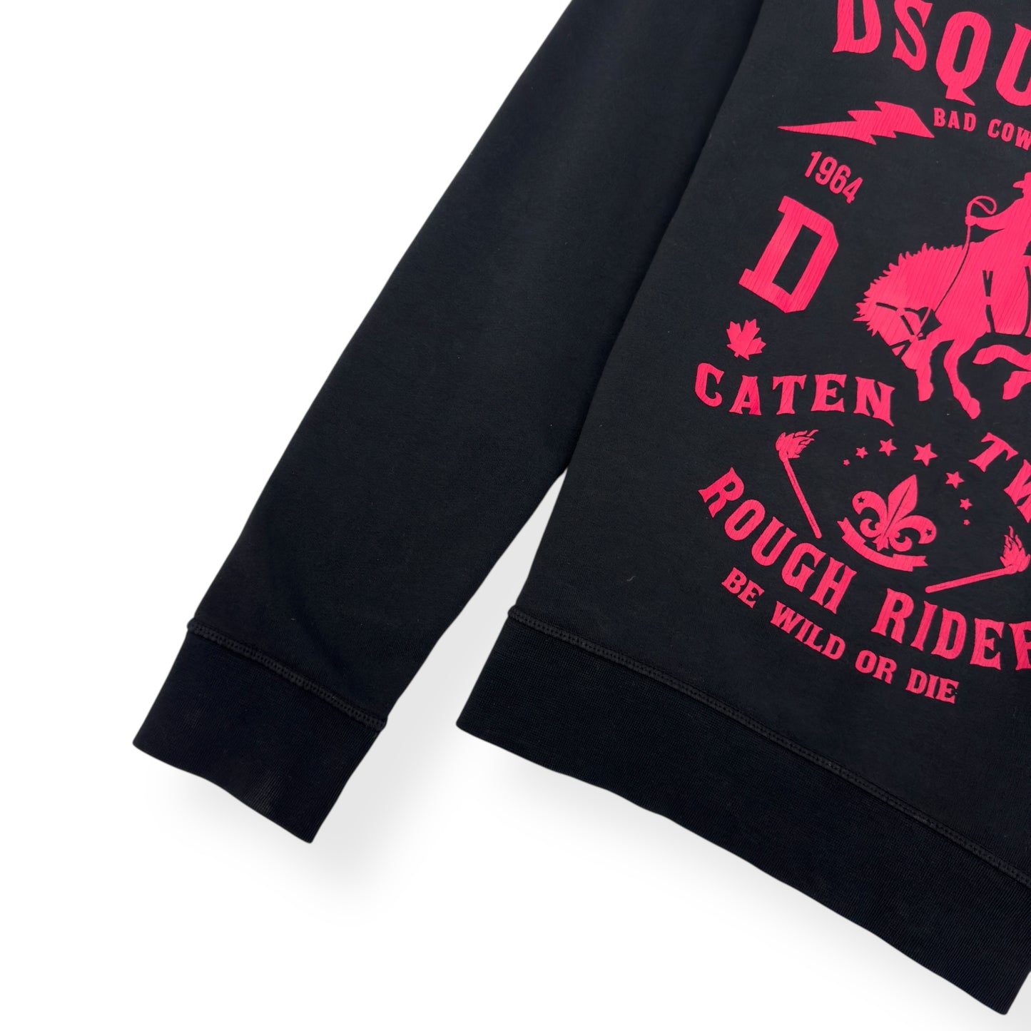 DSQUARED2 LOGO PRINT SWEATSHIRT BLACK / RED M