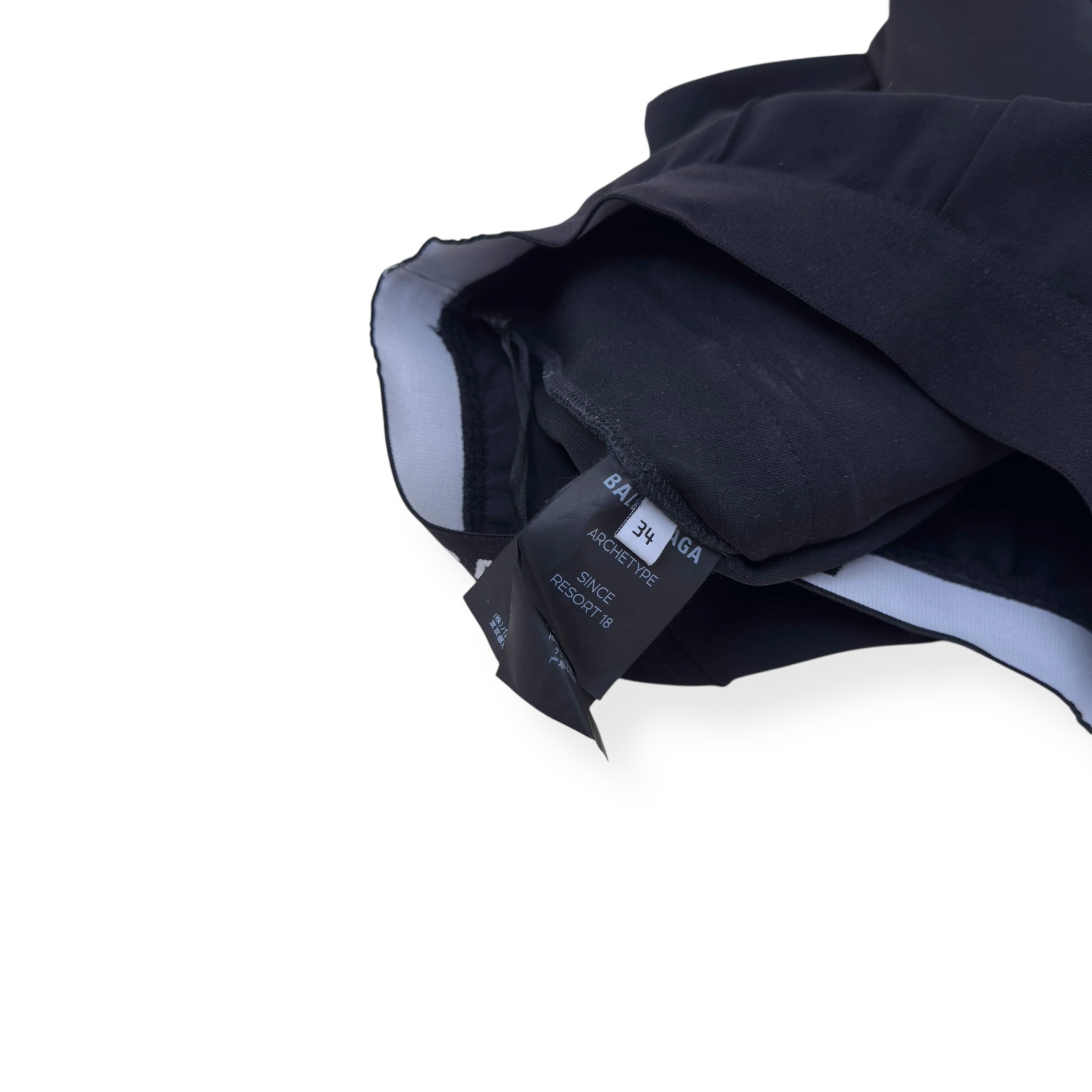 BALENCIAGA LOGO-PRINT STRETCH-JERSEY LEGGINGS BLACK 34 / XS