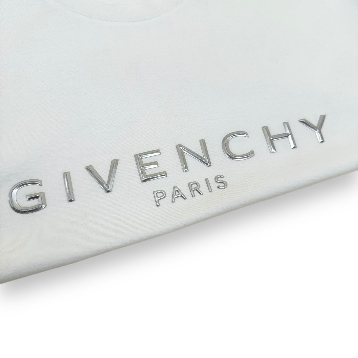 GIVENCHY LOGO T-SHIRT WHITE / SILVER L