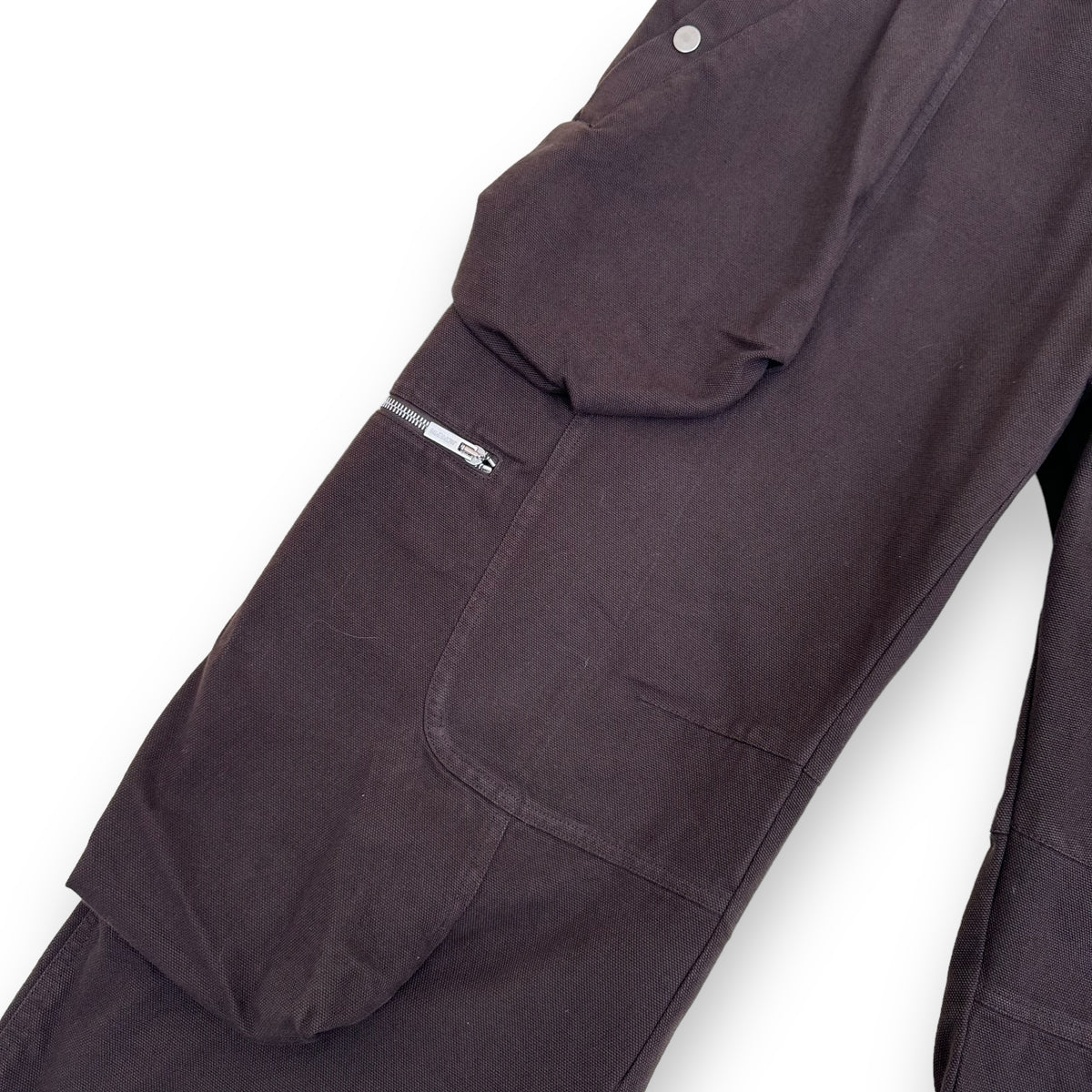 JACQUEMUS LE CARGO CROISSANT COTTON-CANVAS TROUSERS BROWN L