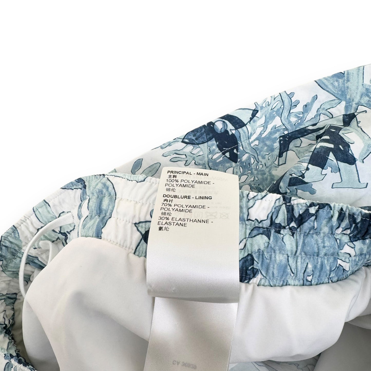LOUIS VUITTON PRINTED NYLON SWIM SHORTS L