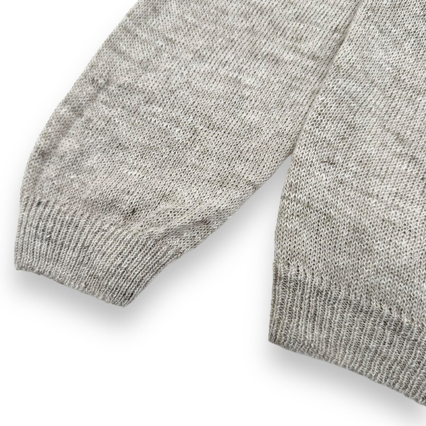 THOM SWEENEY LINEN / SILK HENLEY SWEATER BEIGE L