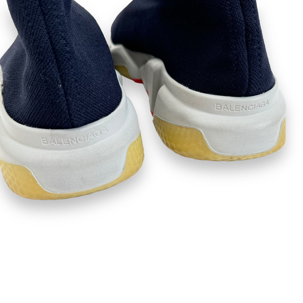 BALENCIAGA SPEED SNEAKER NAVY / GREY / RED UK8