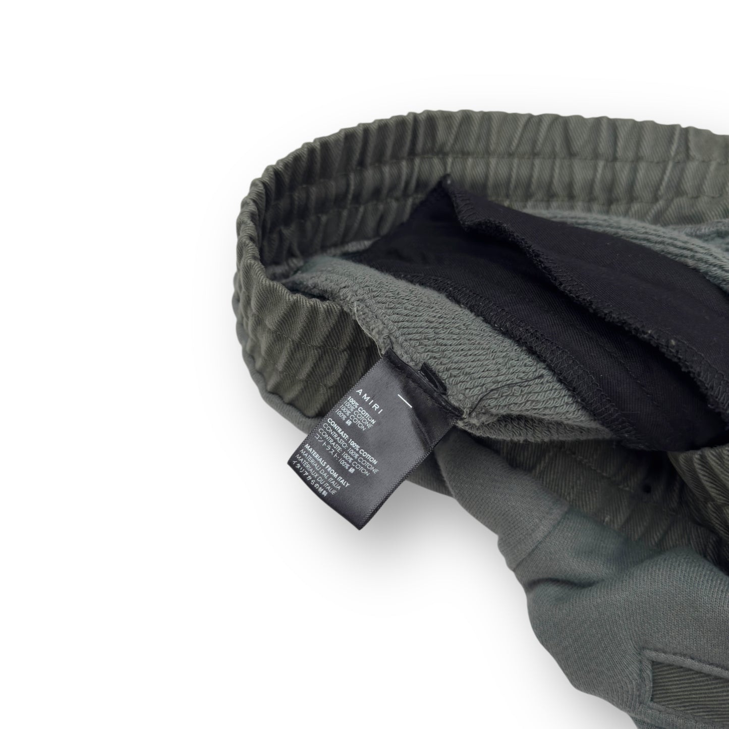 AMIRI COTTON KNIT CARGO SWEATPANTS GREEN M