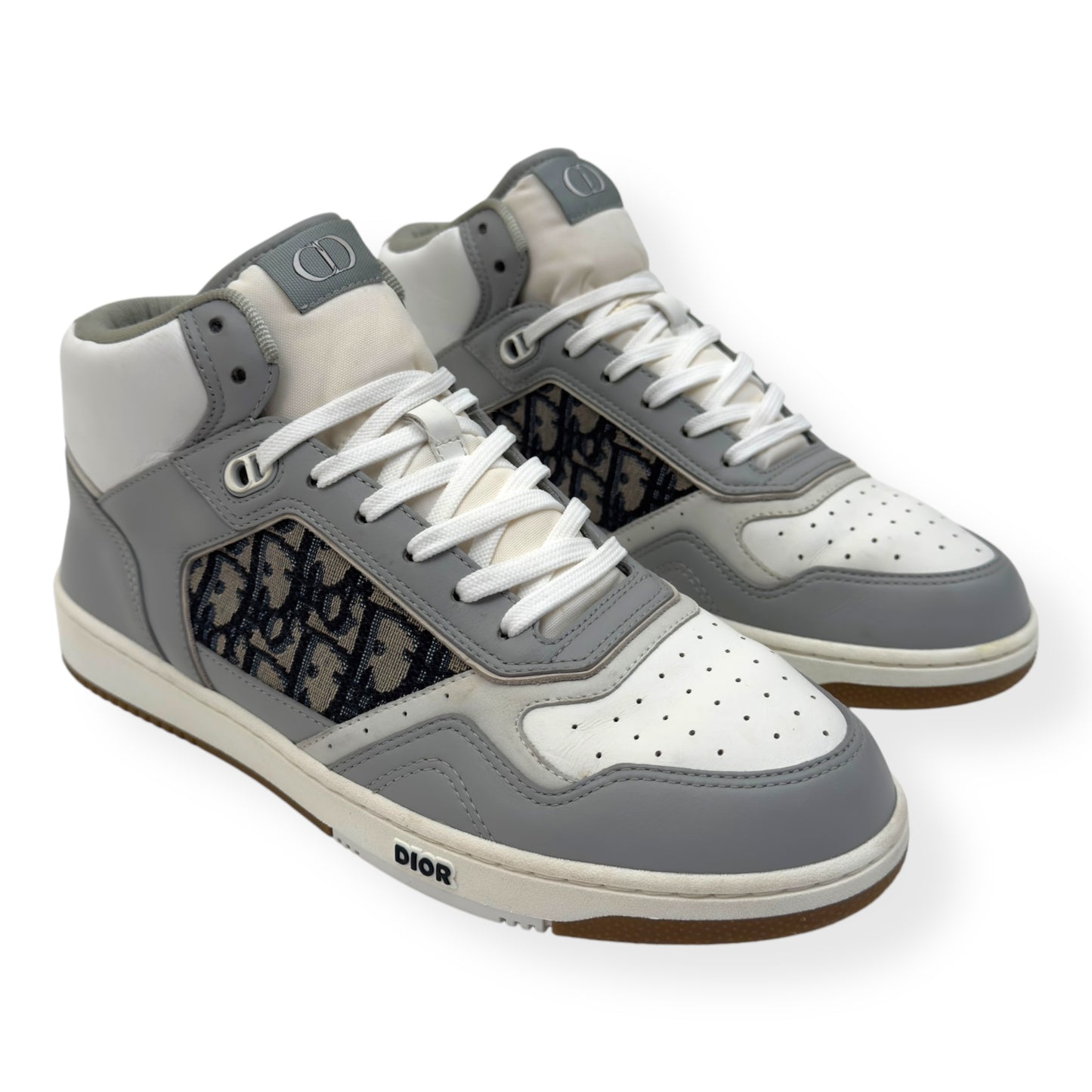 DIOR B27 OBLIQUE HIGH TOP SNEAKERS GREY / WHITE 43 / UK9