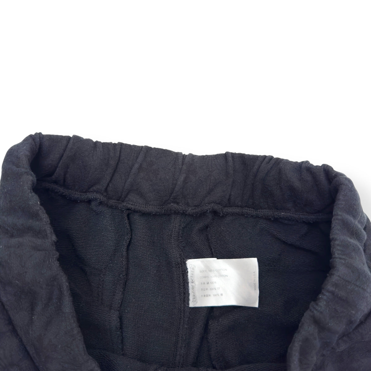CHROME HEARTS ALL OVER MONOGRAM HORSESHOE LOGO SWEATPANTS BLACK / WHITE M