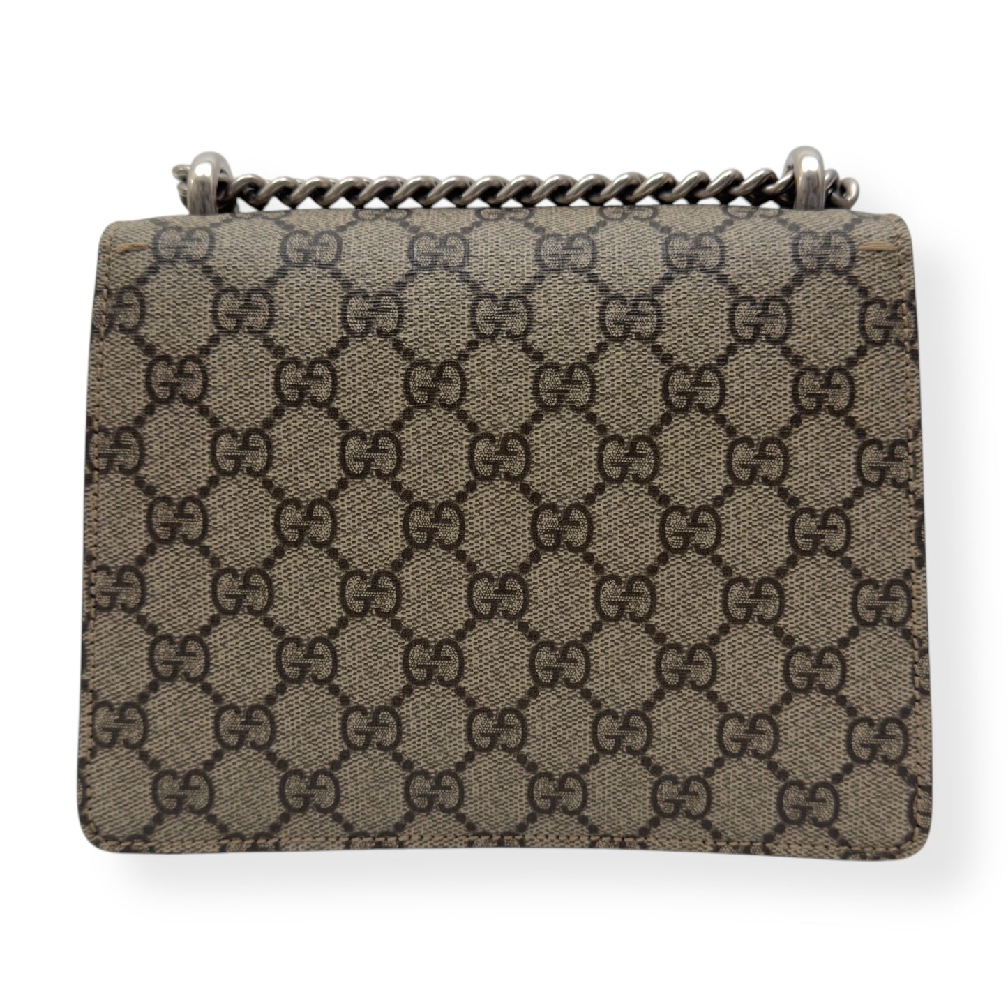 GUCCI GG SUPREME MONOGRAM DIONYSUS CANVAS SHOULDER BAG BEIGE S