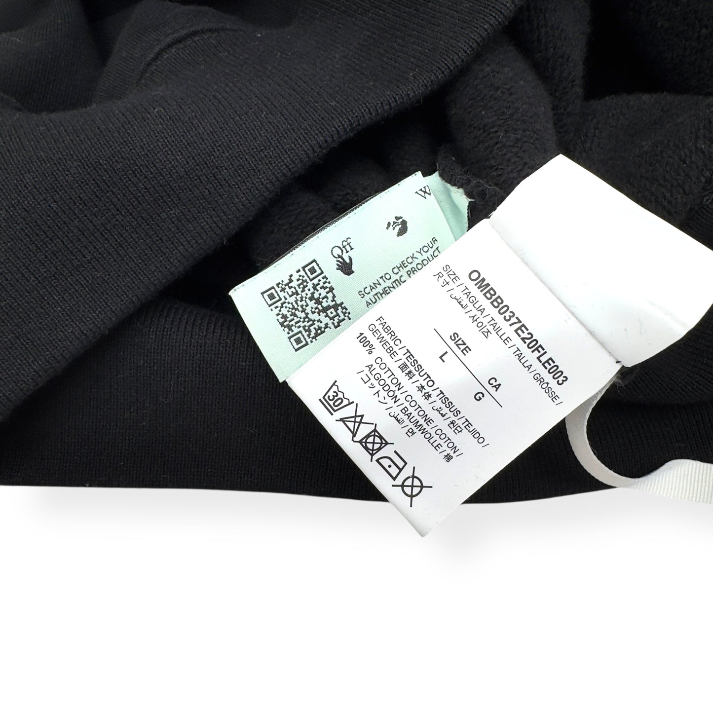 OFF-WHITE CARAVAGGIO PAINTING HOODIE BLACK L