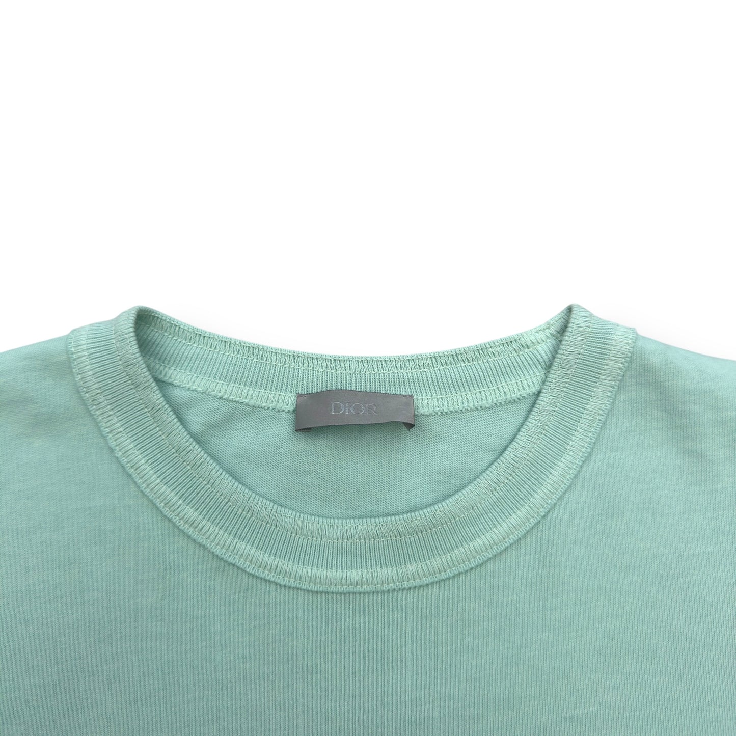 DIOR X STONE ISLAND OVERSIZED LOGO EMBROIDERED T-SHIRT TURQUOISE / WHITE XL