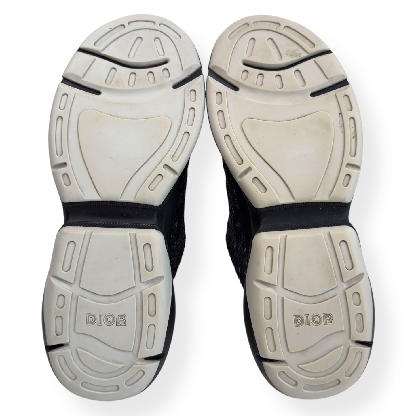 DIOR B24 OBLIQUE TECHNICAL FABRIC SNEAKER BLACK / YELLOW UK10