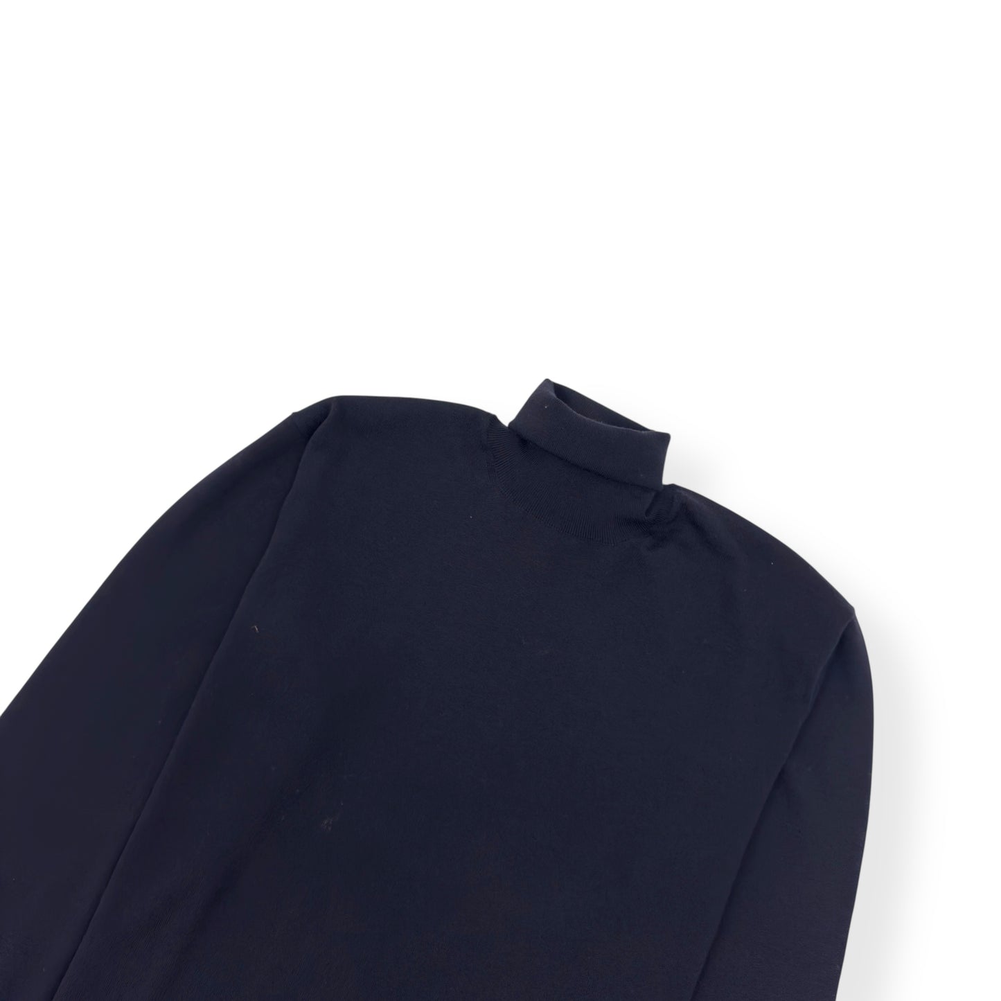 THOM SWEENEY AW22 ROLL NECK WOOL SWEATER NAVY M