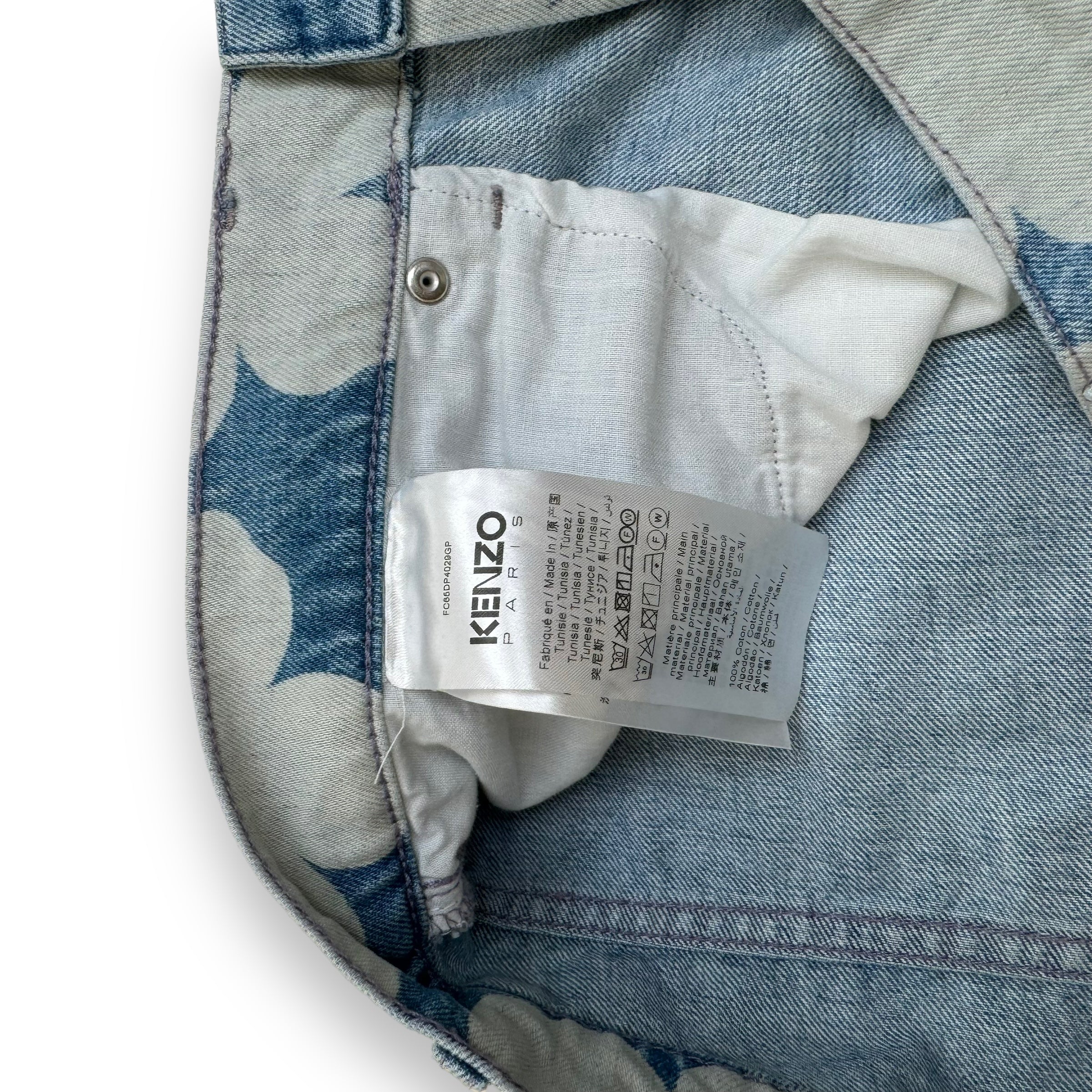 KENZO PARIS BOTAN LOOSE FIT DENIM JEANS BLUE 34”