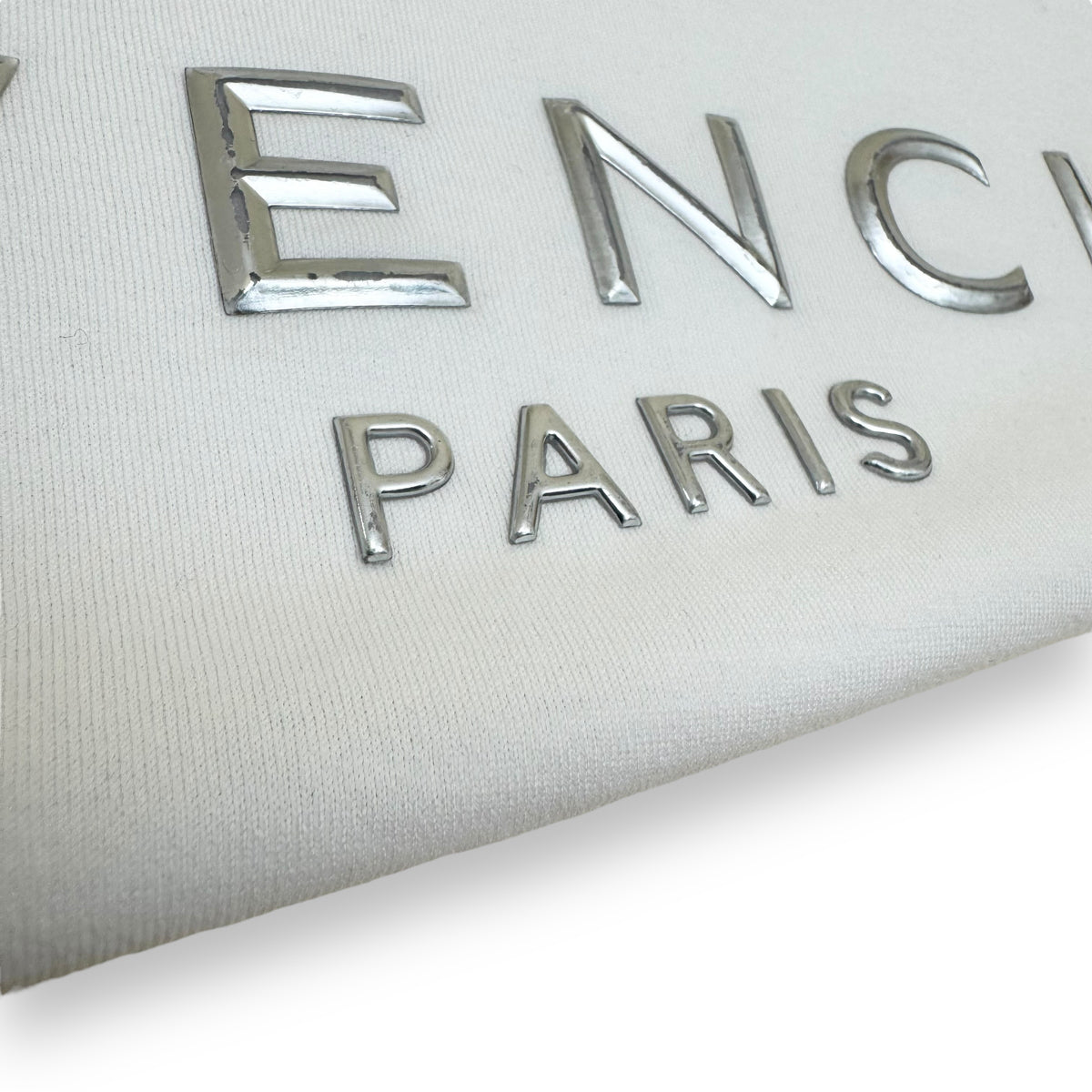 GIVENCHY LOGO T-SHIRT WHITE / SILVER L