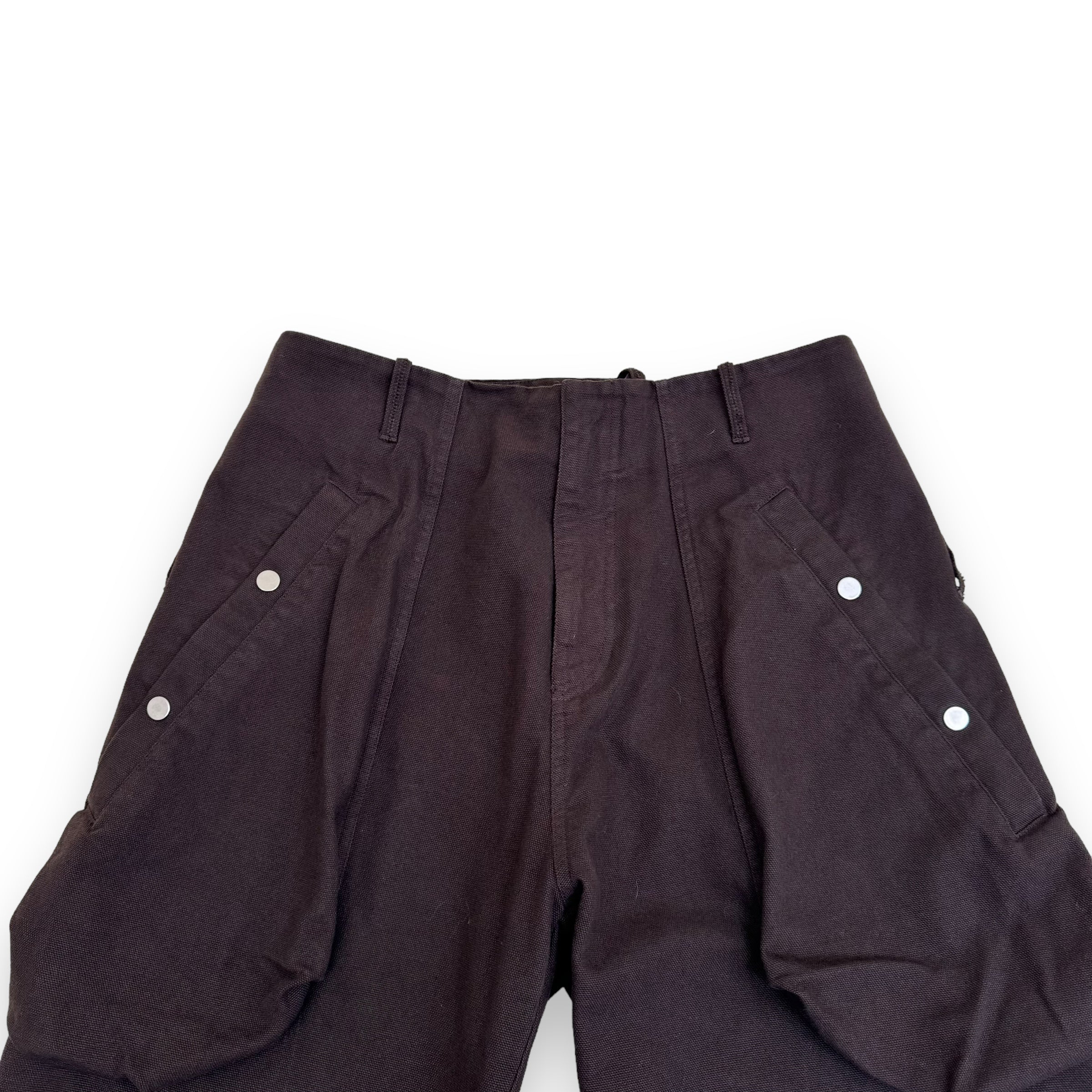 JACQUEMUS LE CARGO CROISSANT COTTON-CANVAS TROUSERS BROWN L