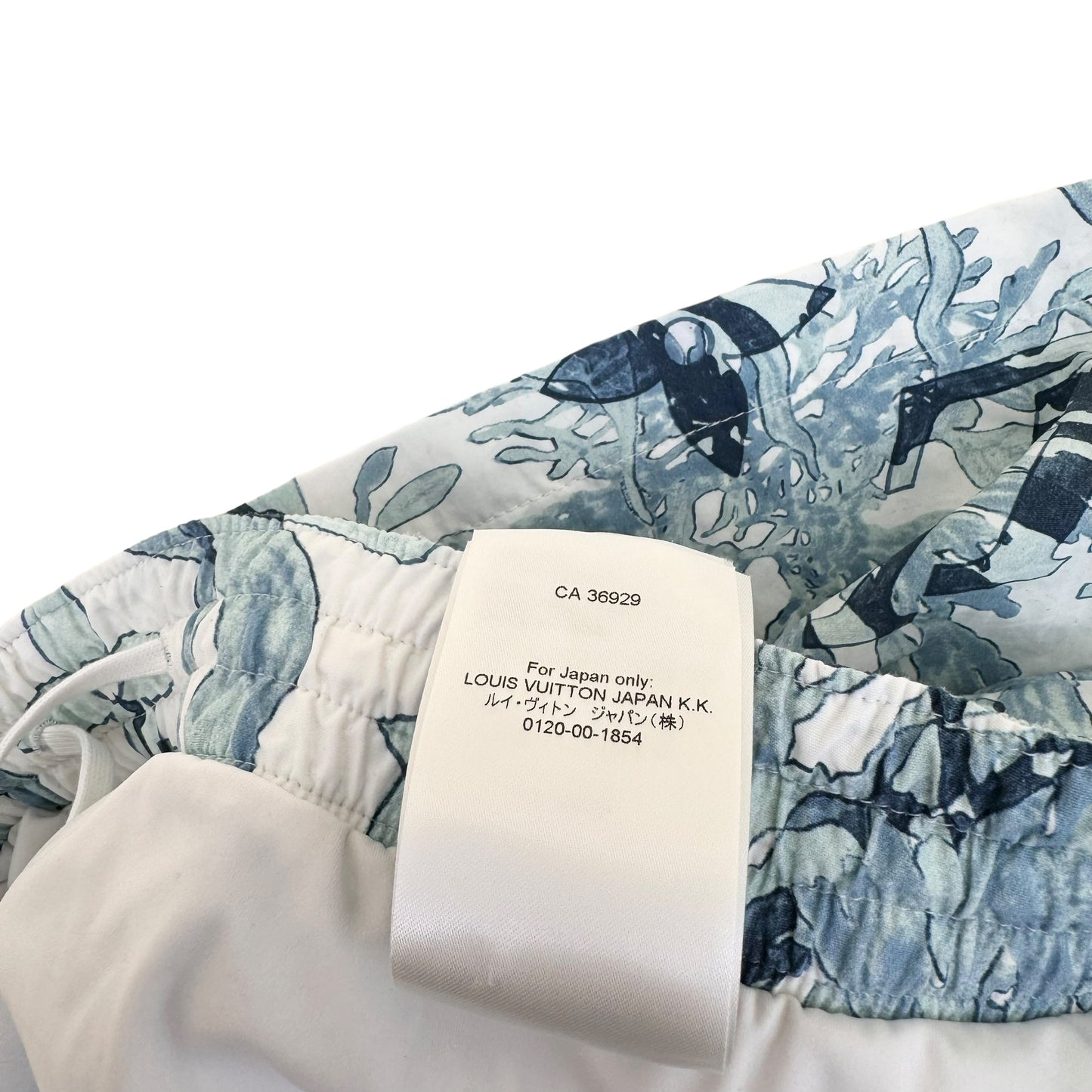 LOUIS VUITTON PRINTED NYLON SWIM SHORTS L