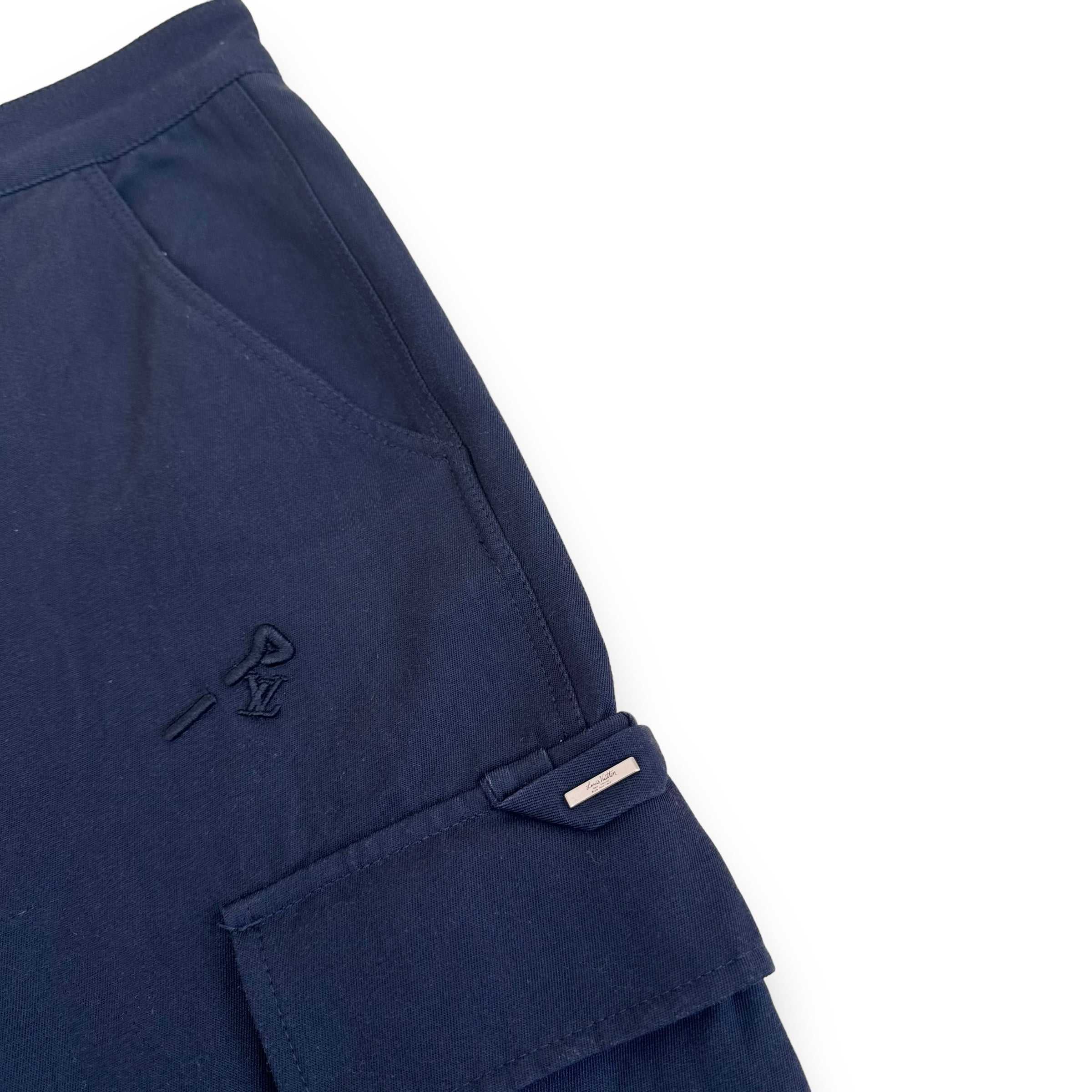 LOUIS VUITTON LVSE PANELLED CARGO PANTS NAVY L