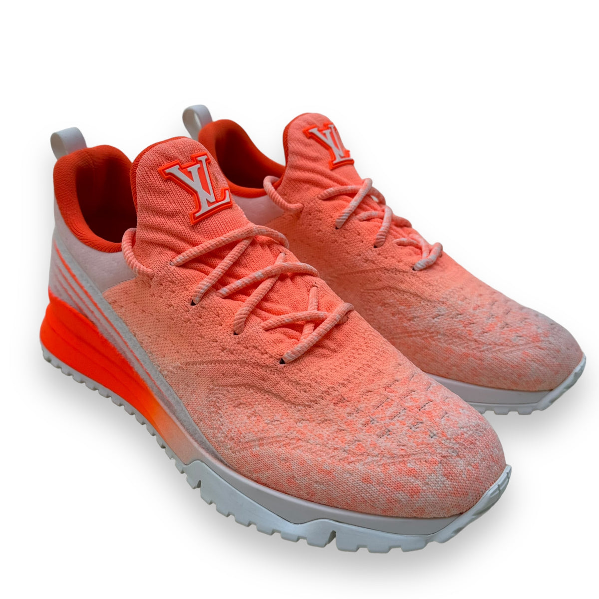 LOUIS VUITTON V.N.R TECHNICAL KNIT SNEAKER ORANGE UK8.5