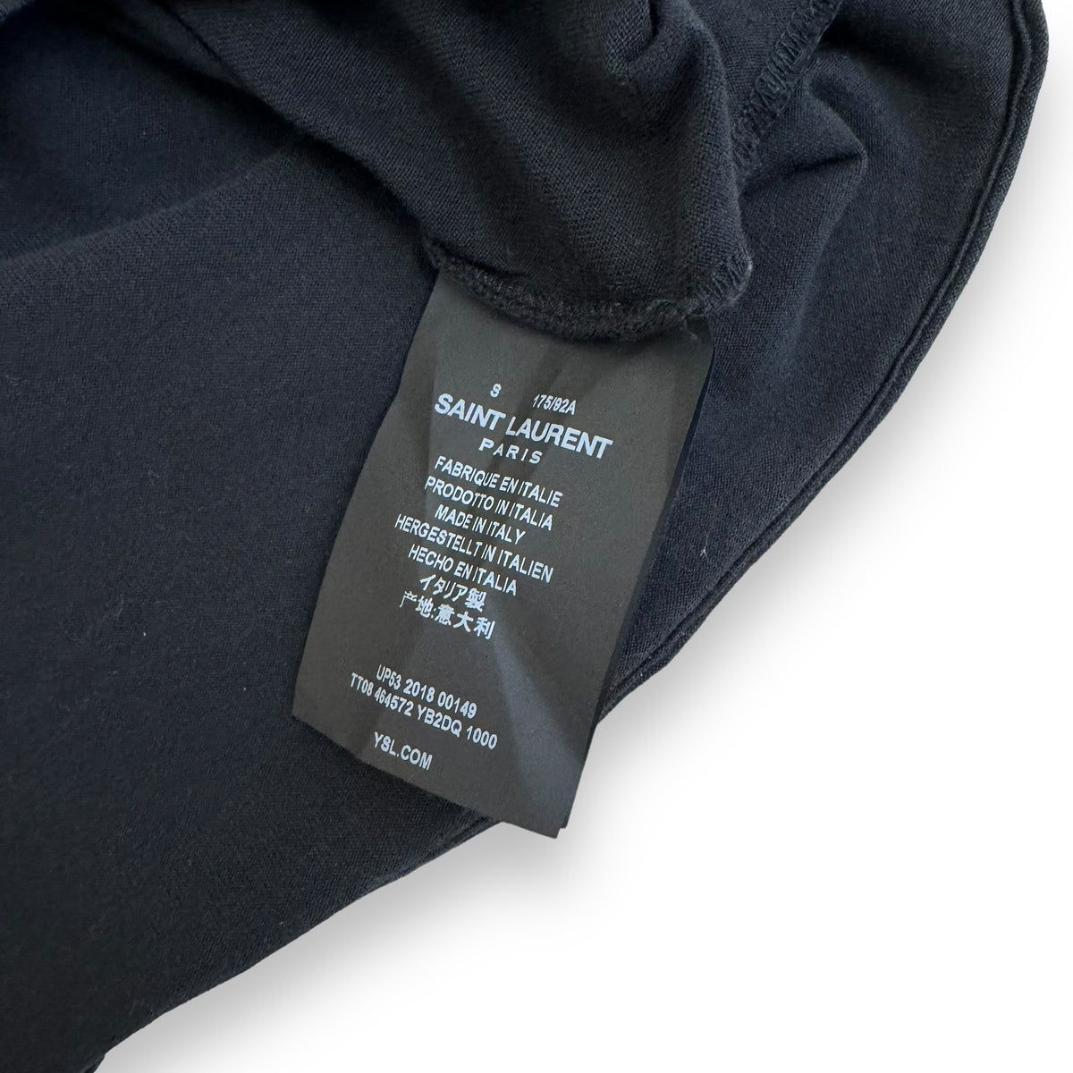 SAINT LAURENT LOGO PRINT T-SHIRT BLACK S