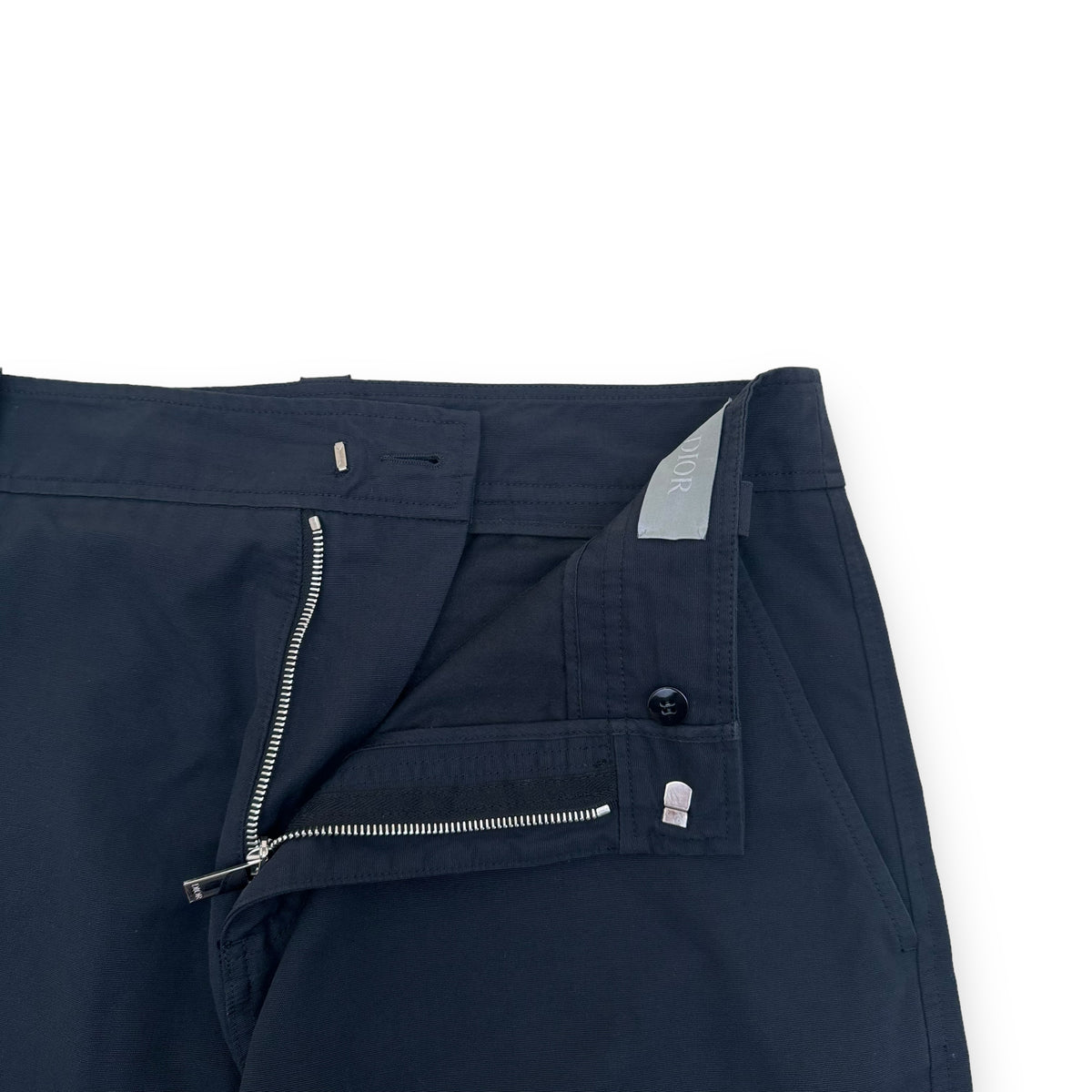 DIOR BUCKLE DETAILED CARGO TROUSERS BLACK L