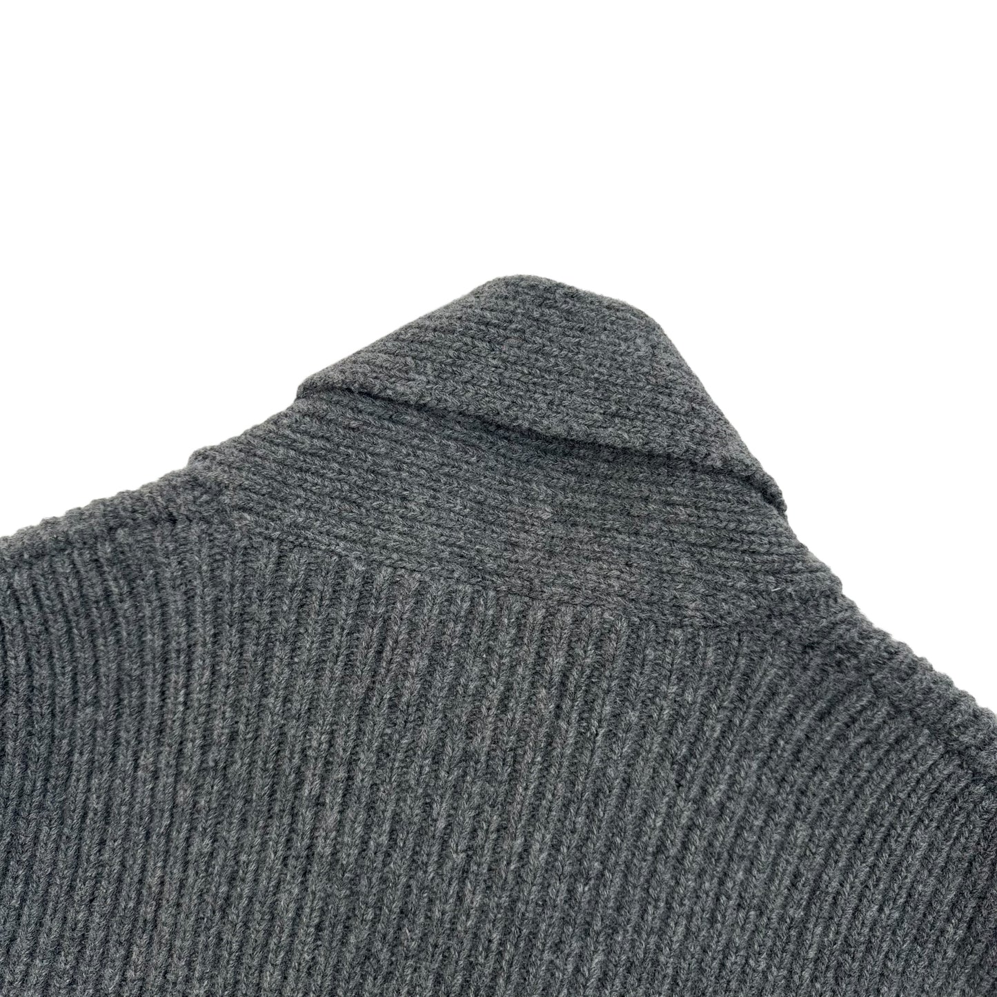 THOM SWEENEY SINGLE BREASTED WOOL SHAWL CARDIGAN GREY M