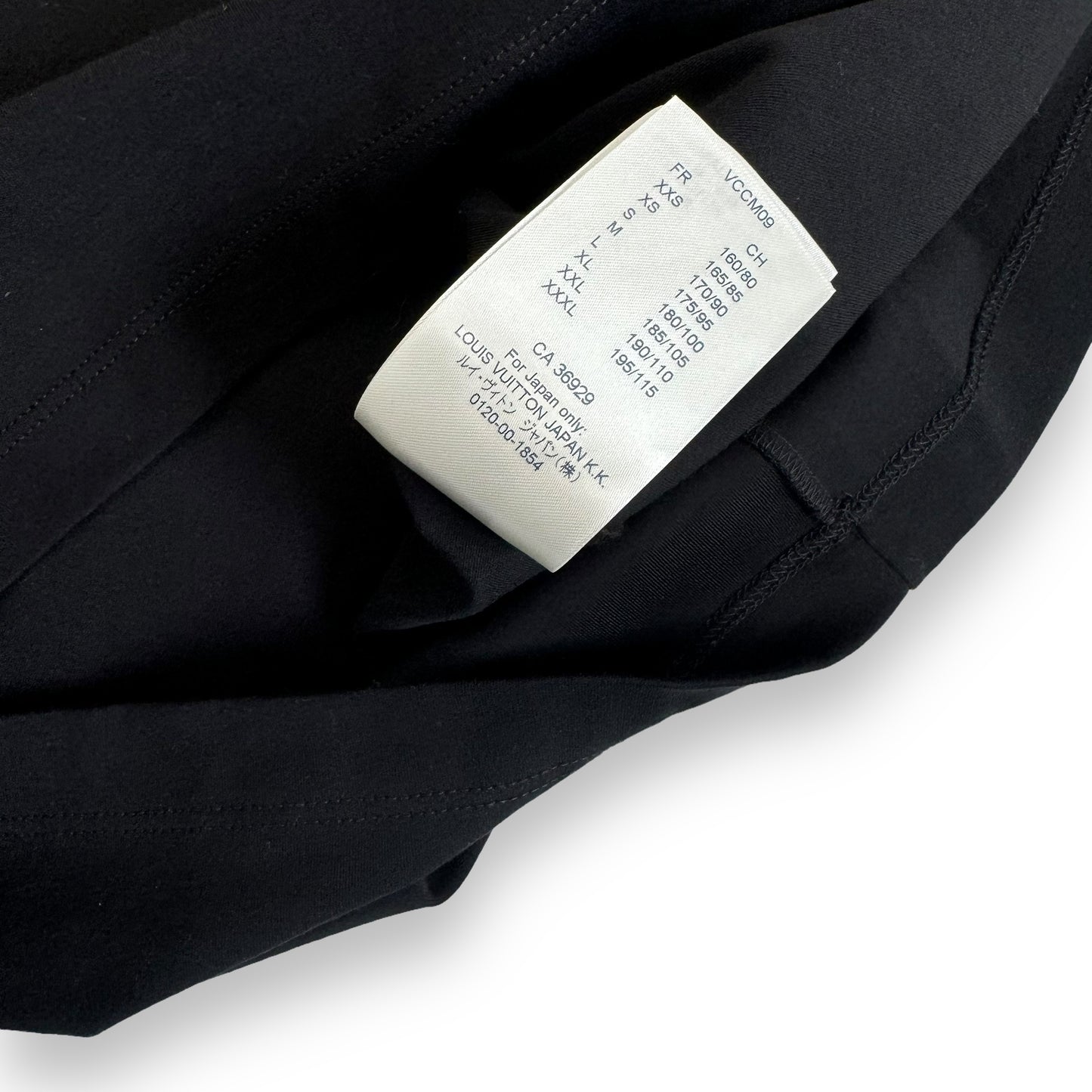 LOUIS VUITTON LV UPSIDE DOWN LOGO CREW NECK T-SHIRT BLACK / WHITE L