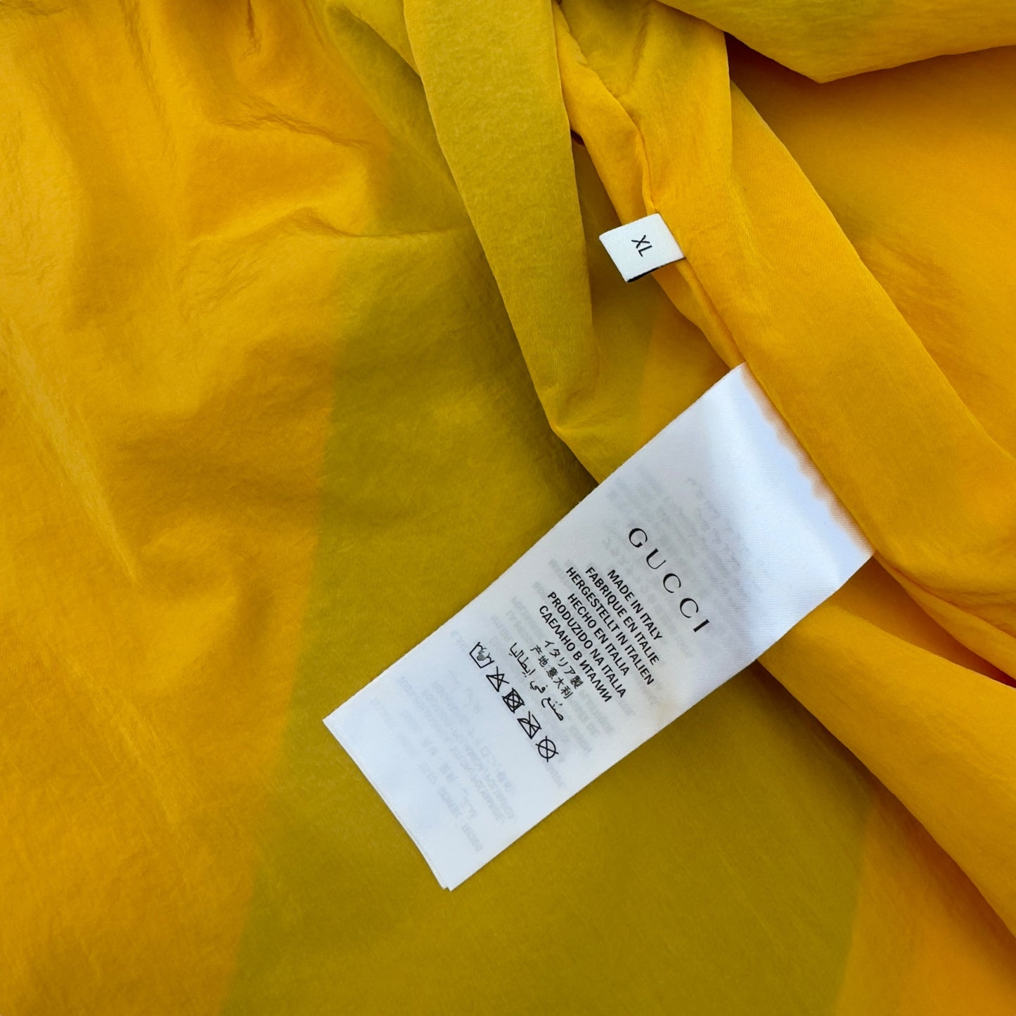 GUCCI APPLIQUÉD COLOUR-BLOCK SHELL JACKET MULTICOLOURED XL