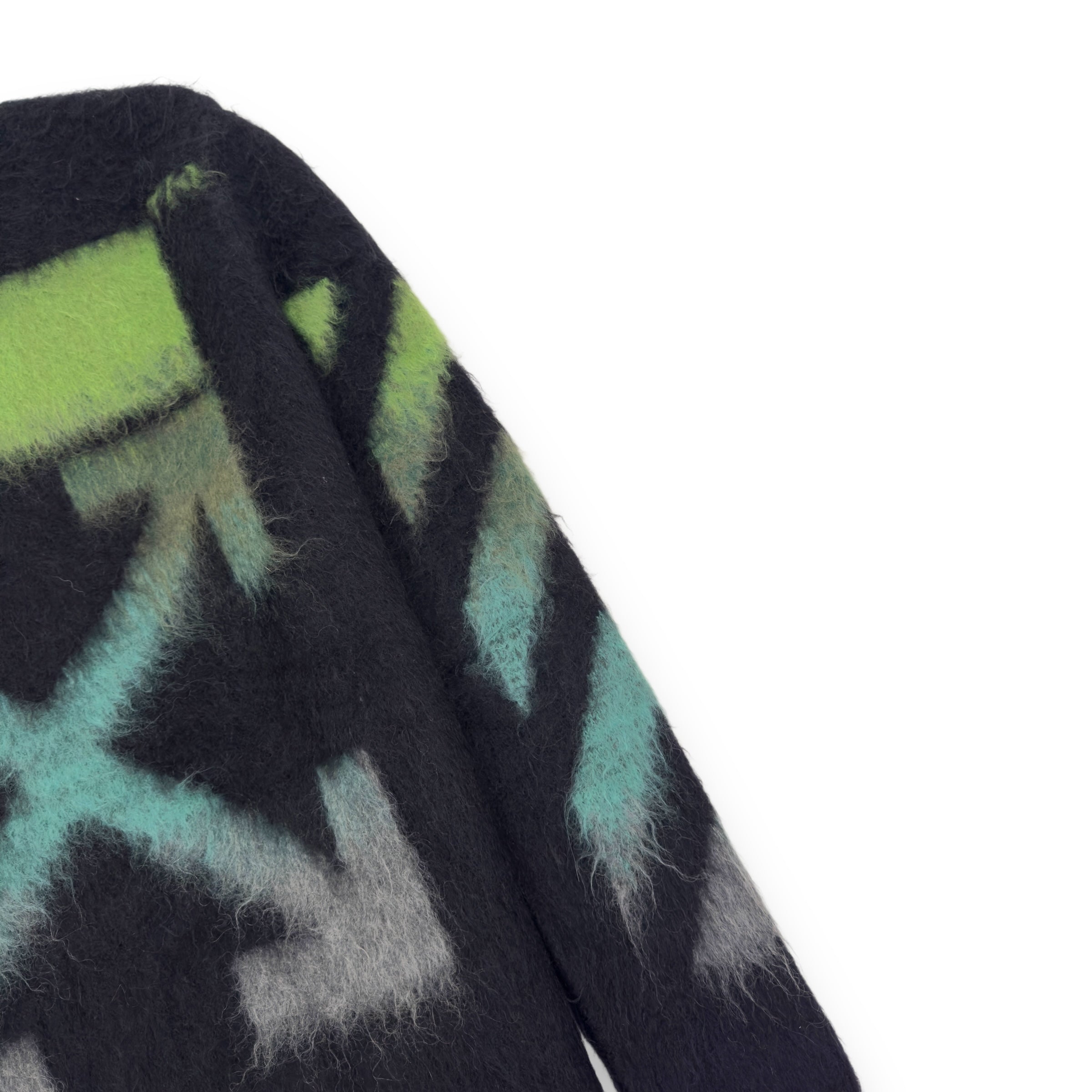 OFF-WHITE MOHAIR GRADIENT ARROW SWEATER BLACK M