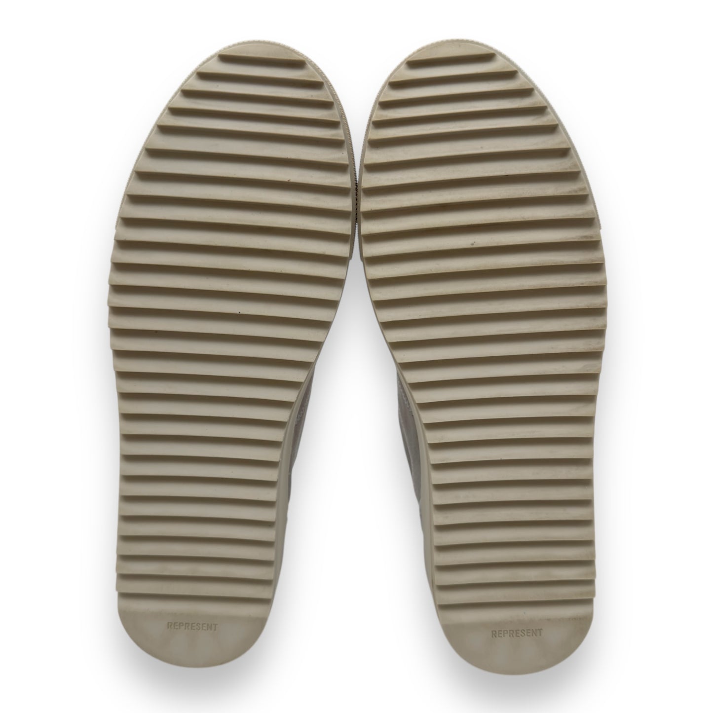 REPRESENT ALPHA LOW TOP SUEDE SNEAKER VINTAGE WHITE UK10