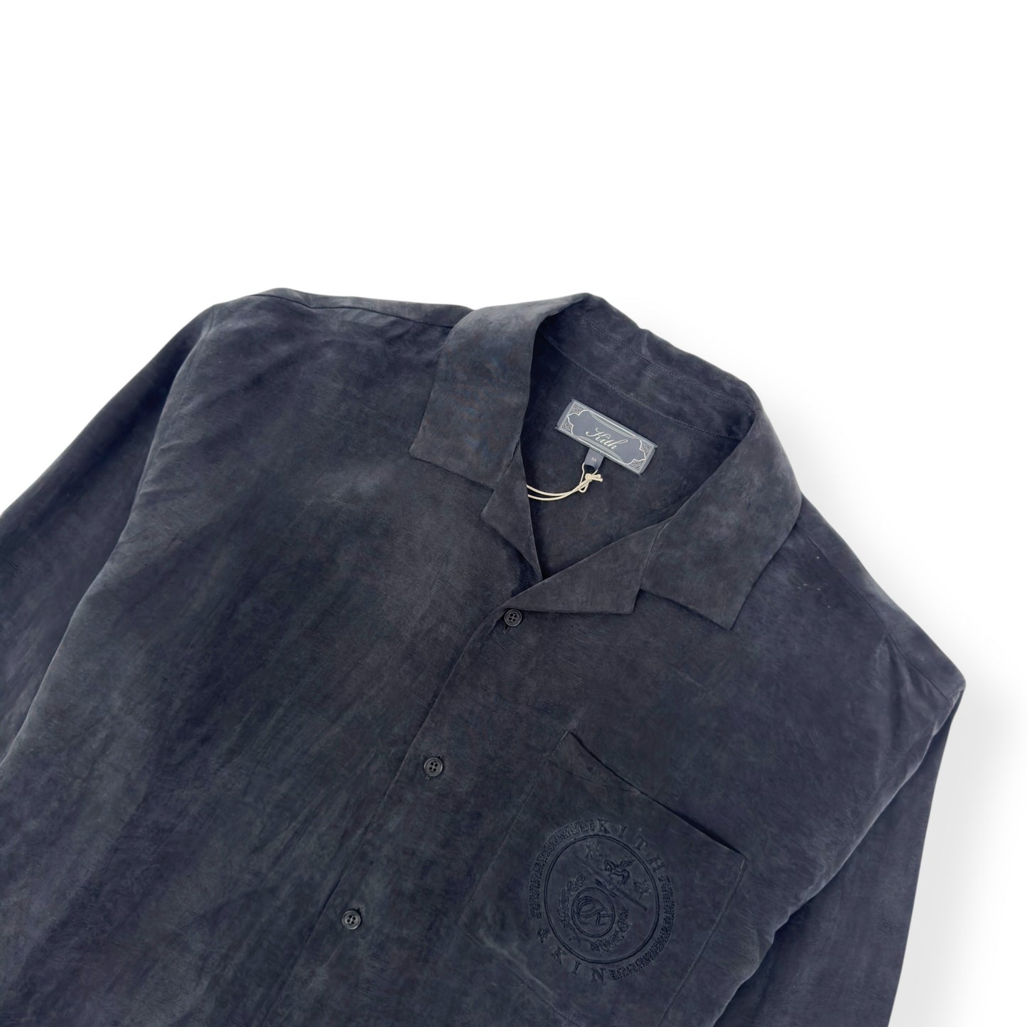 KITH ADONIS CAMP COLLAR SHIRT BLACK M