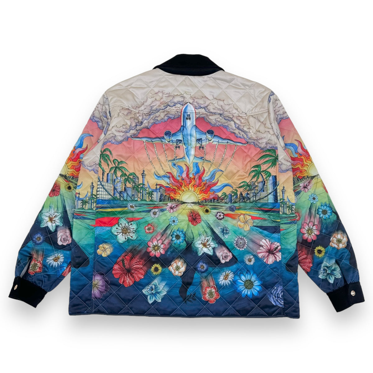 CASABLANCA PRINTED QUILTED HUNTING JACKET MULTICOLOURED XXXL