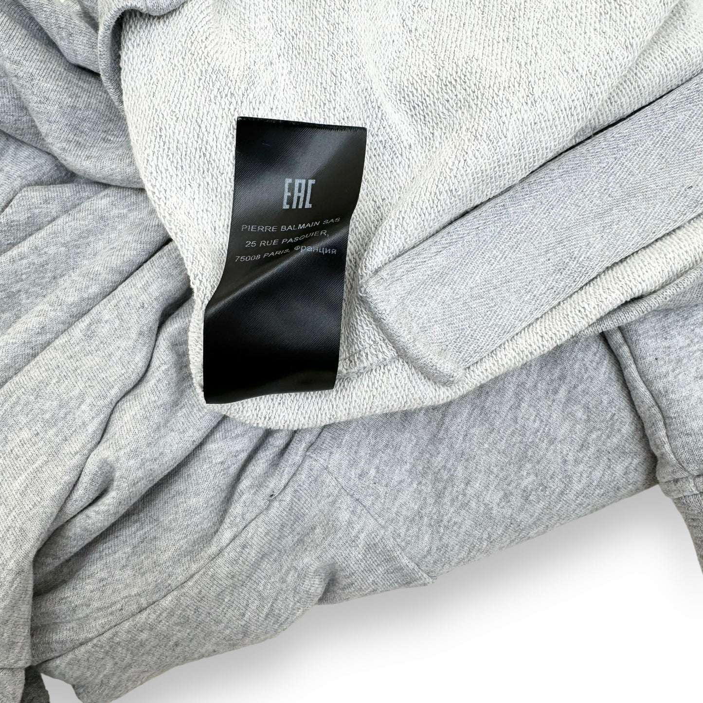 BALMAIN PARIS HOODIE GREY M