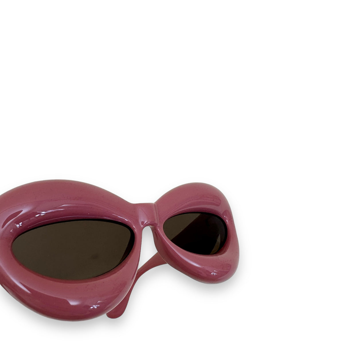 LOEWE INFLATED CATEYE NYLON SUNGLASSES PINK
