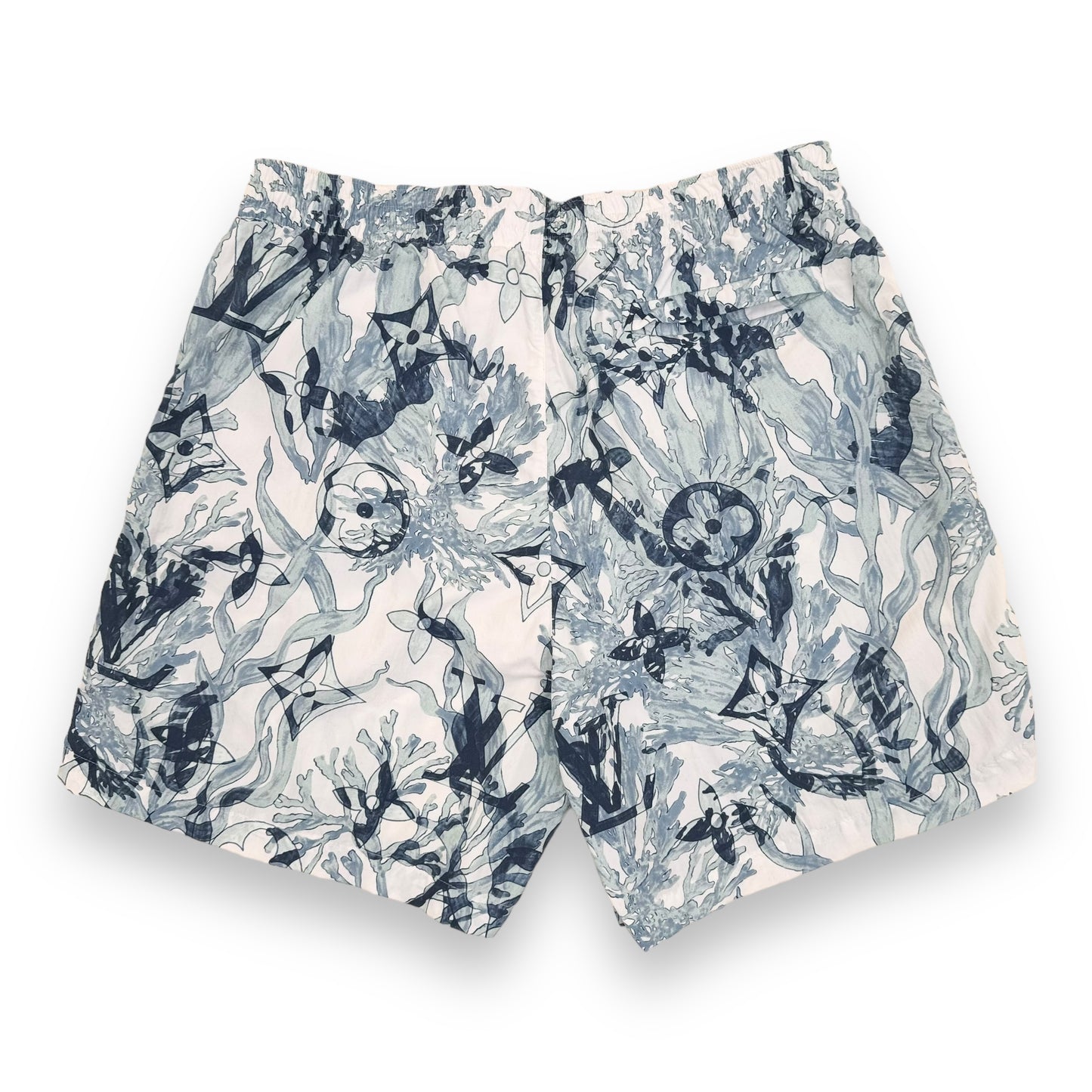 LOUIS VUITTON PRINTED NYLON SWIM SHORTS L