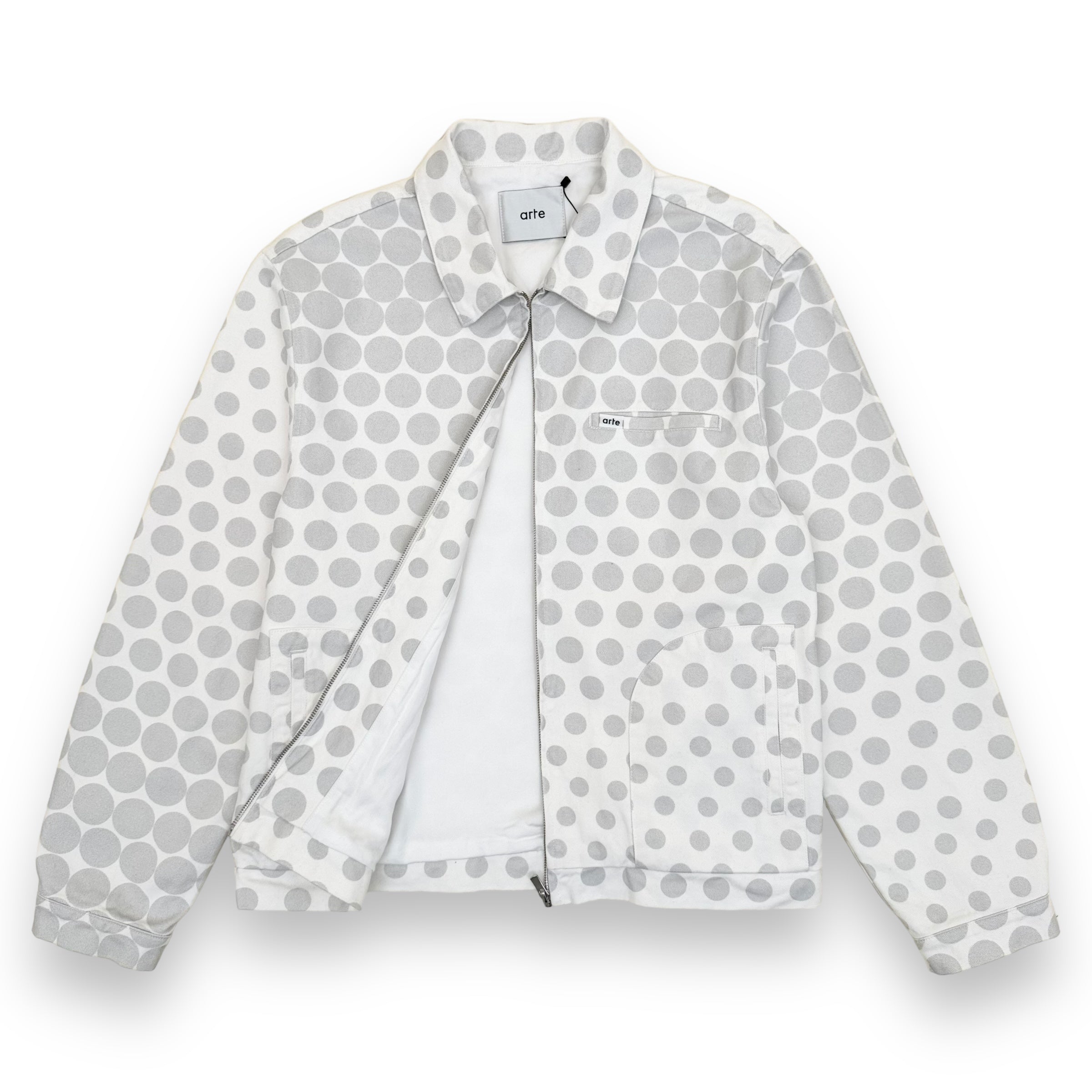 ARTE SS23 JACKSONS DOT JACKET GREY / CREAM XL
