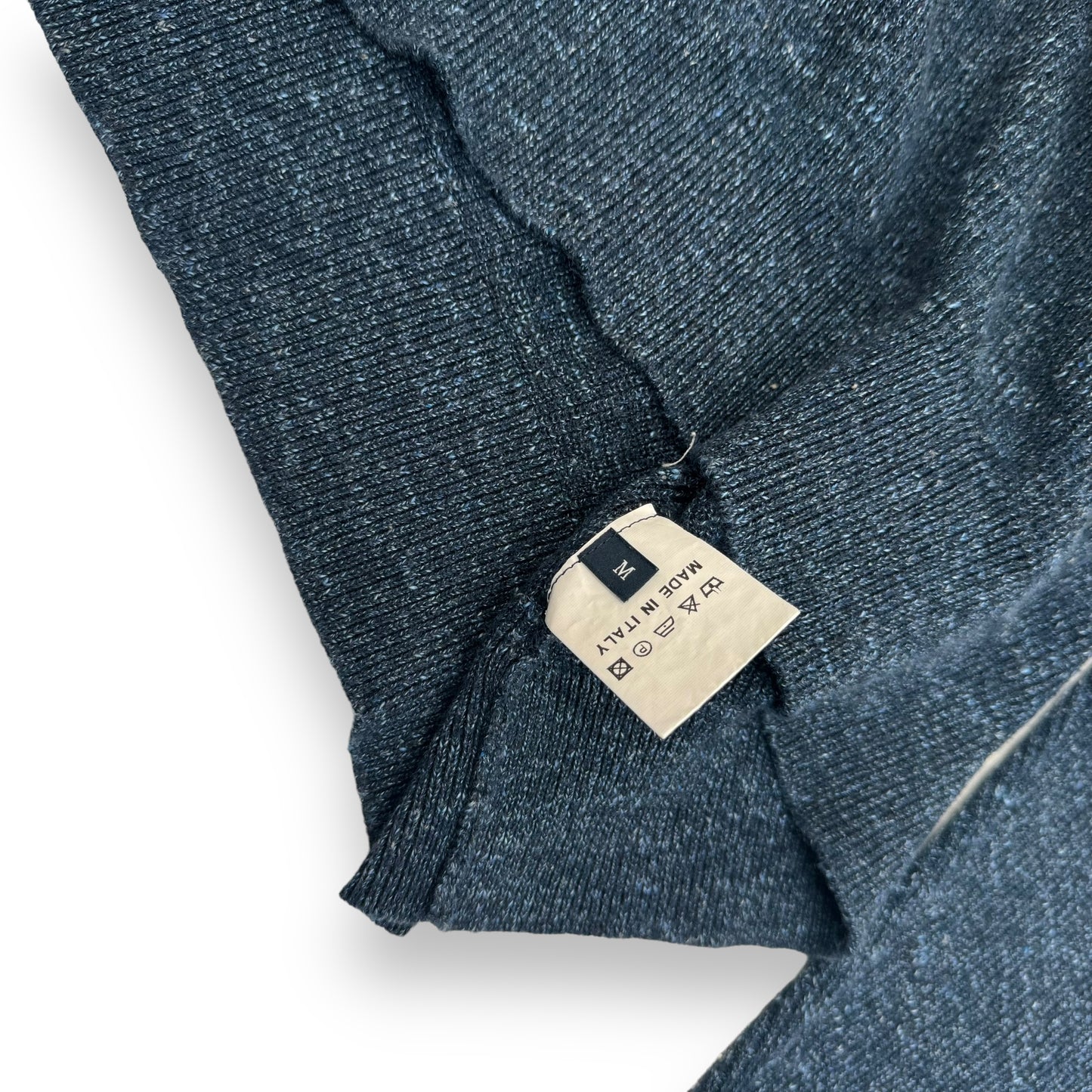 THOM SWEENEY COTTON KNIT CREWNECK SWEATSHIRT NAVY M