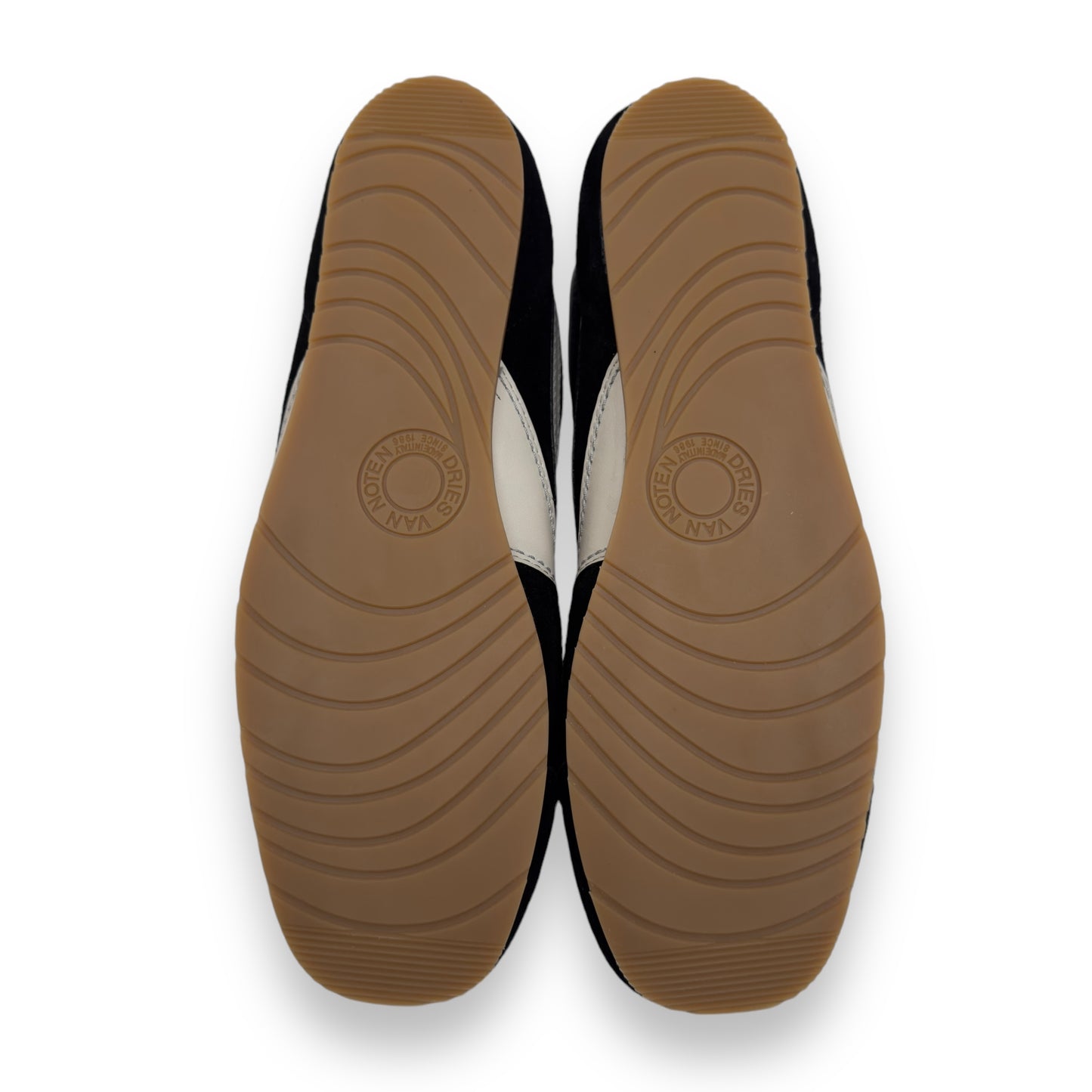 DRIES VAN NOTEN 70’S SUEDE LOW TOP SNEAKER BLACK / WHITE UK7.5