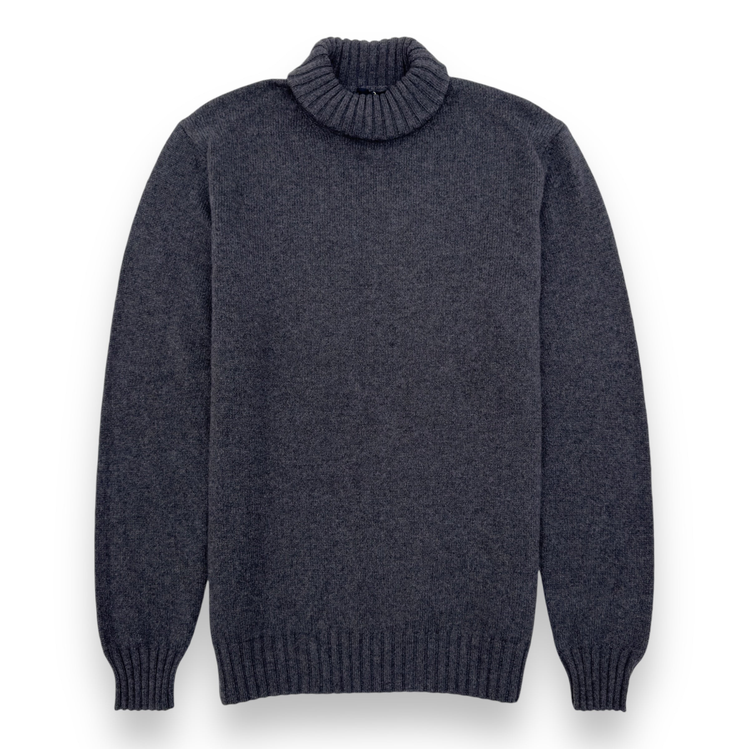 THOM SWEENEY AW23 CASHMERE ROLL NECK SWEATER GREY L