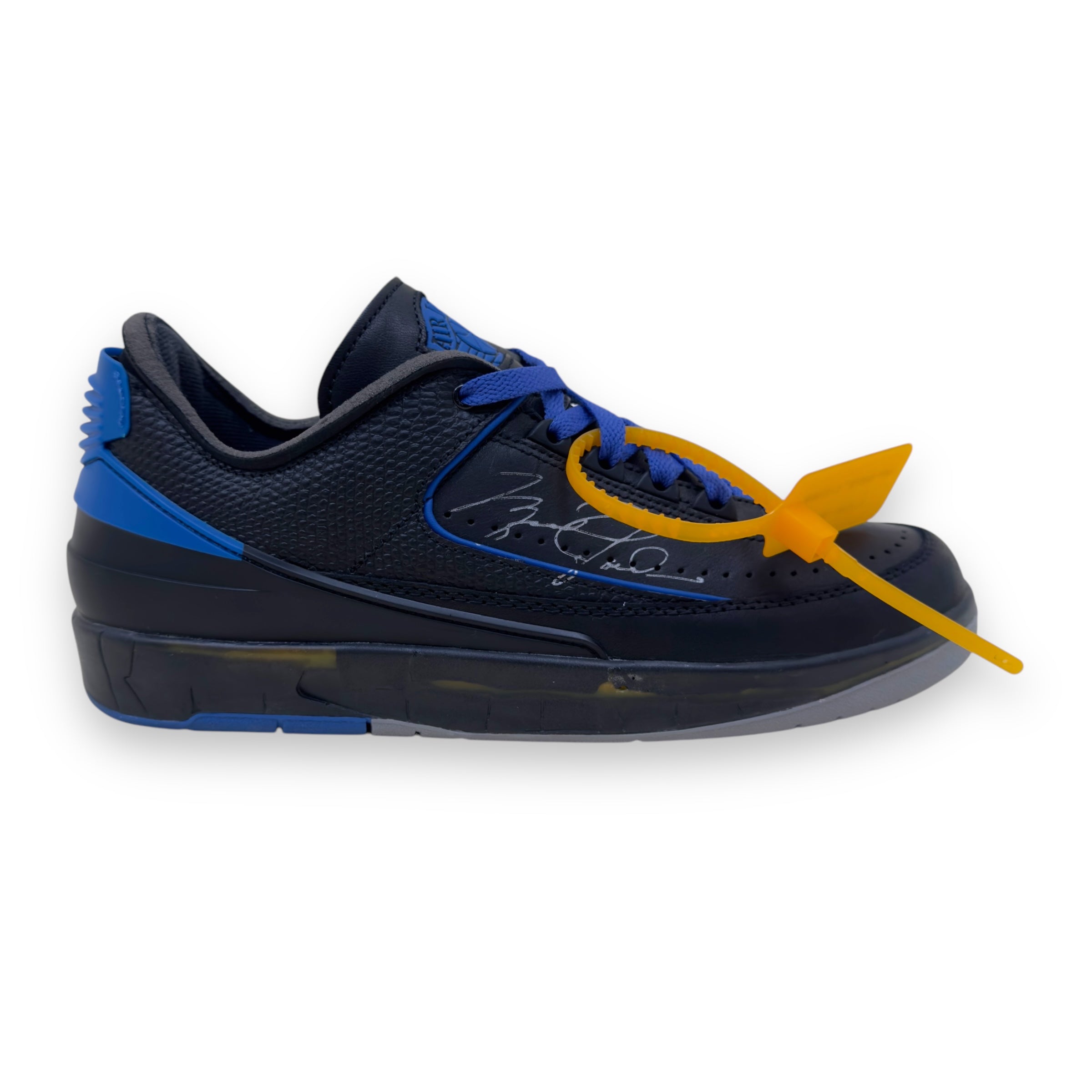 OFF-WHITE X AIR JORDAN 2 RETRO LOW SP SNEAKER BLACK / BLUE UK8