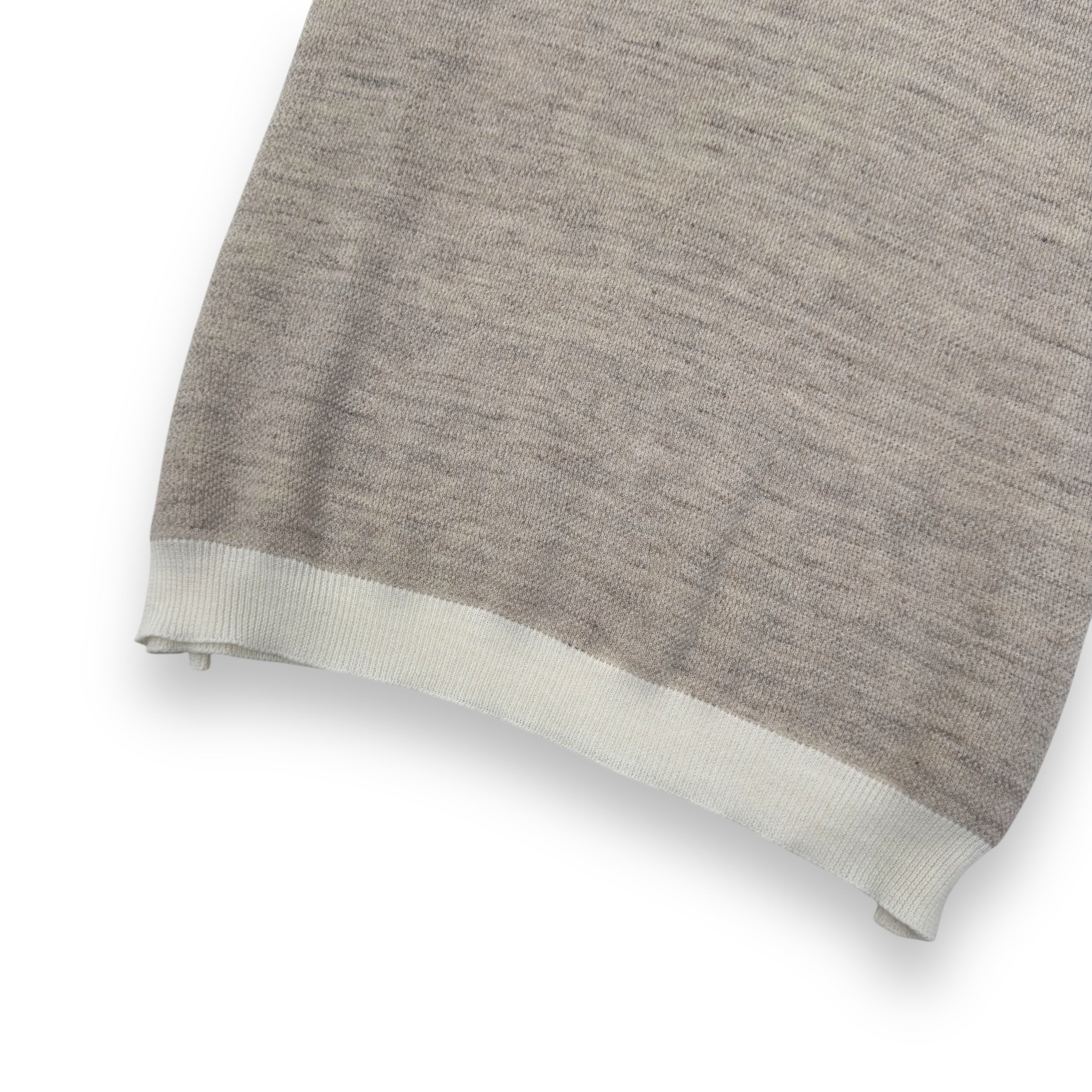 THOM SWEENEY LINEN SKIPPER POLO SHIRT SAND L