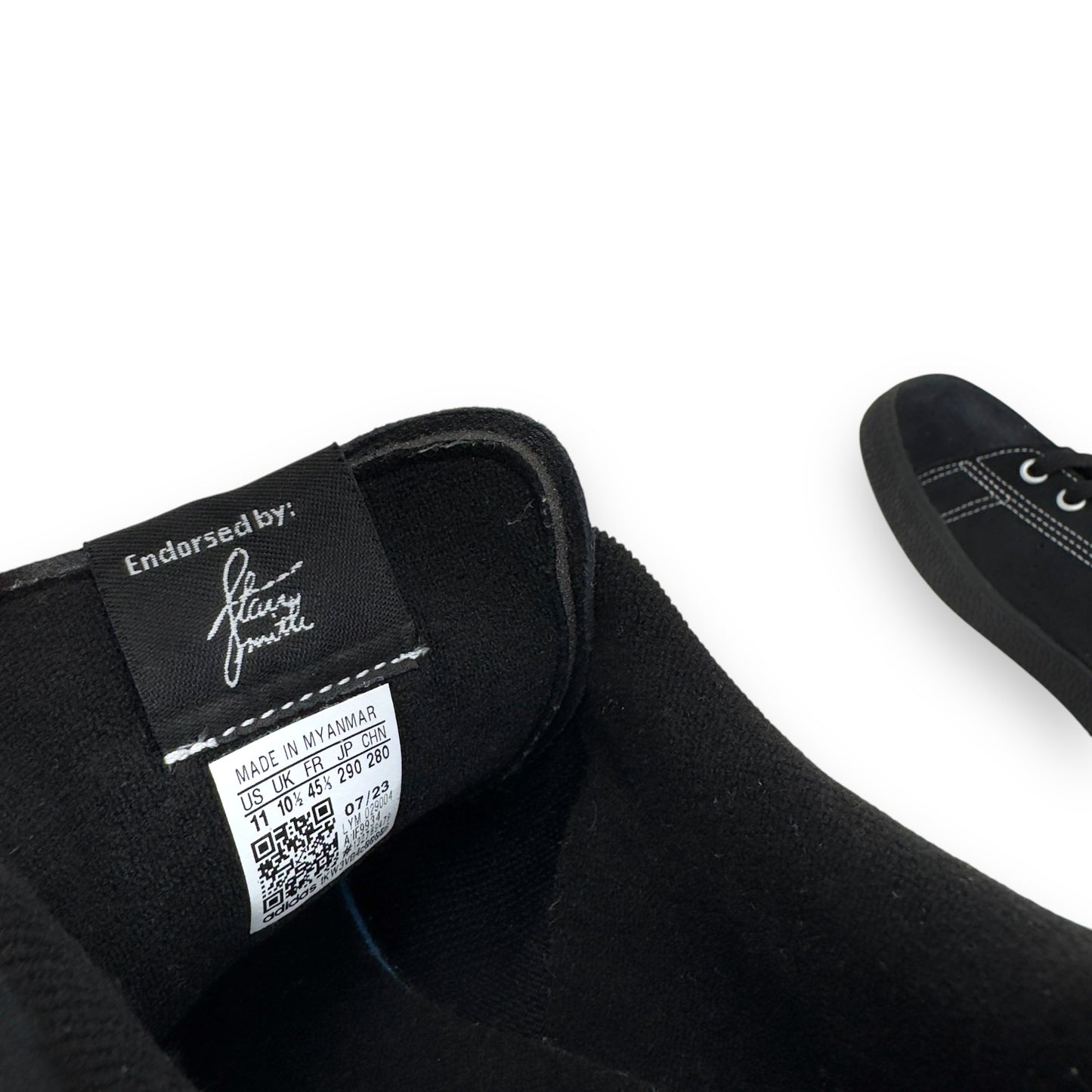 ADIDAS ORIGINALS STAN SMITH SNEAKER BLACK UK10.5