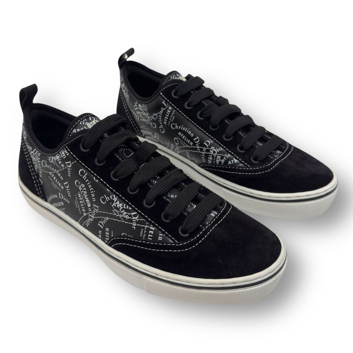 CHRISTIAN DIOR HOMME B11 ATELIER PRINT SNEAKER BLACK / WHITE EU42.5 / UK8.5