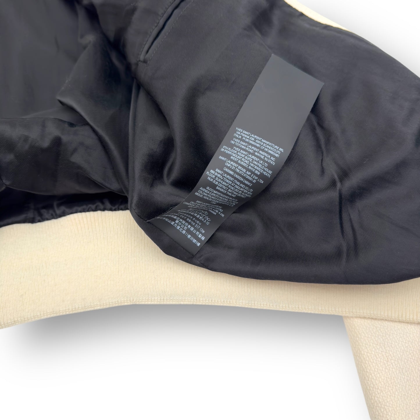 SAINT LAURENT CLASSIC TEDDY JACKET NATURAL / BLACK 50 / L