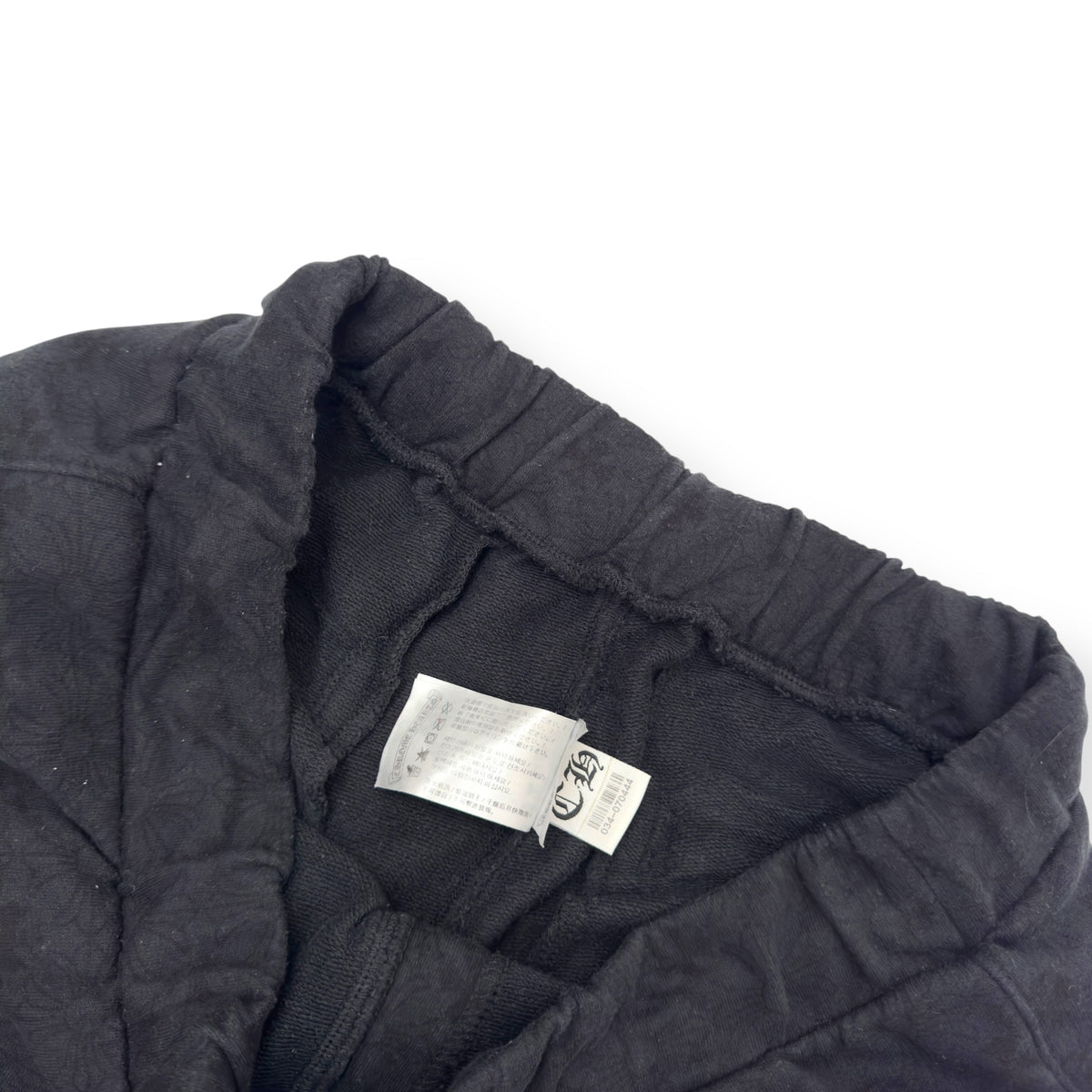 CHROME HEARTS ALL OVER MONOGRAM HORSESHOE LOGO SWEATPANTS BLACK / WHITE M