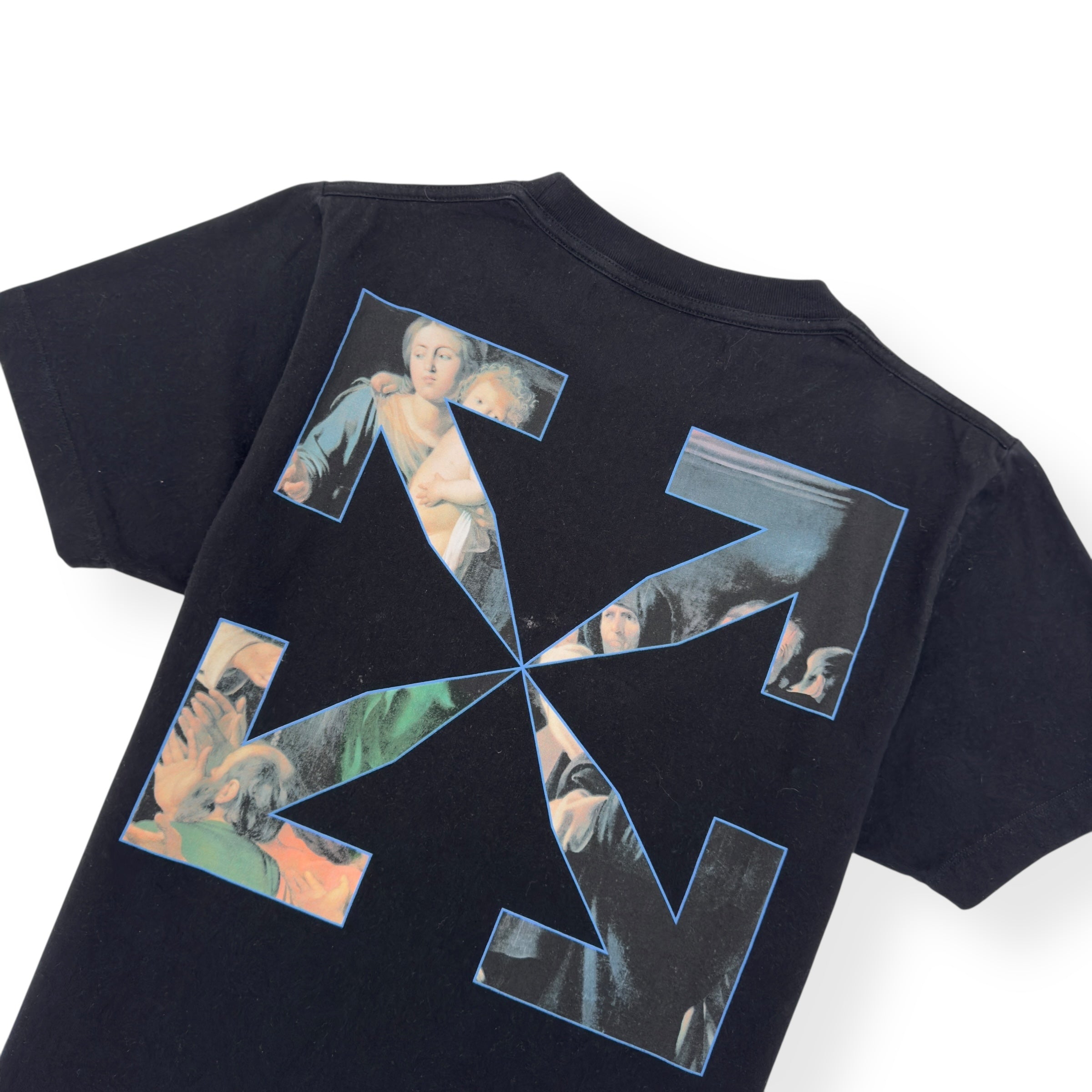 OFF-WHITE CARAVAGGIO PAINTING SHORT SLEEVE T-SHIRT BLACK M