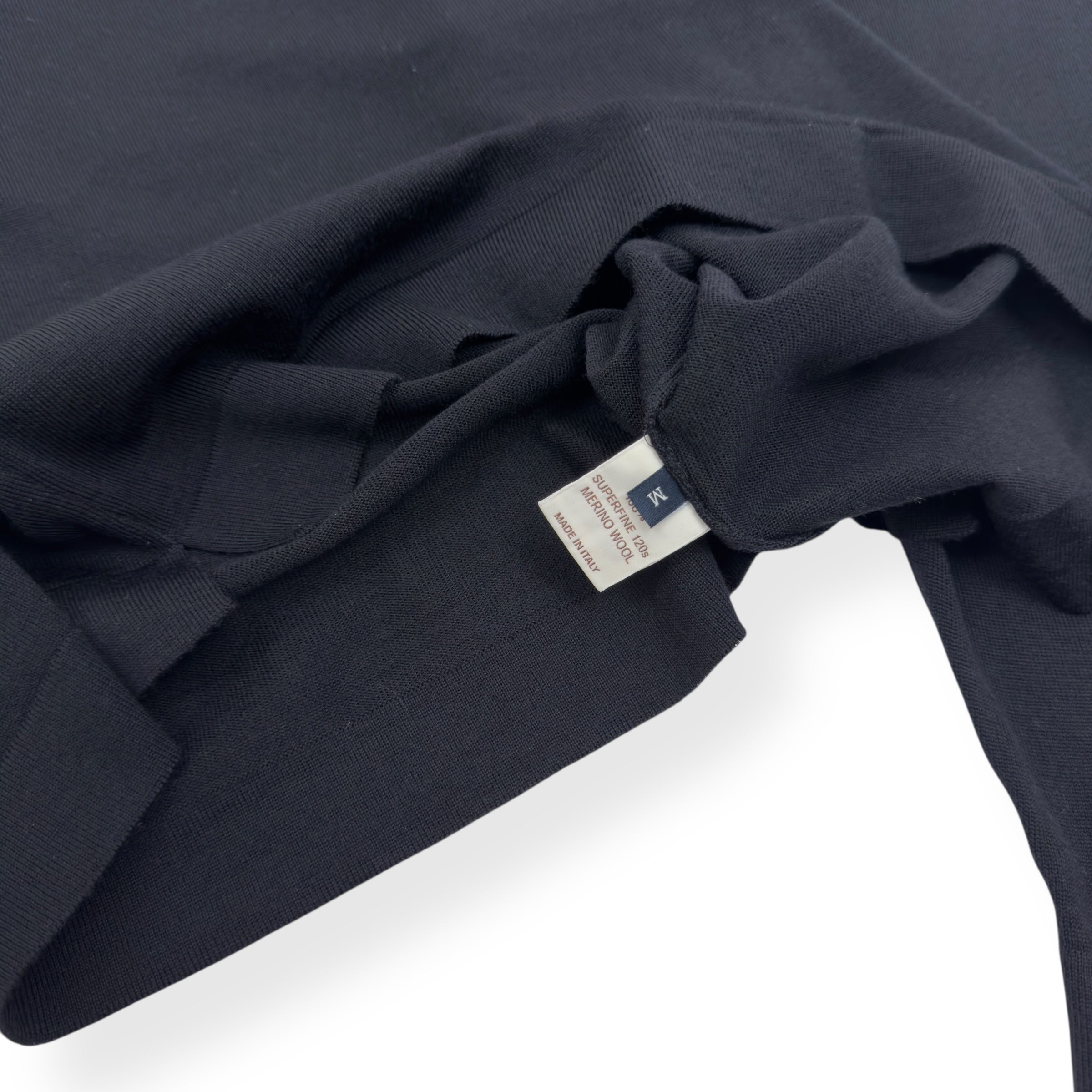 THOM SWEENEY AW22 ROLL NECK WOOL SWEATER NAVY M