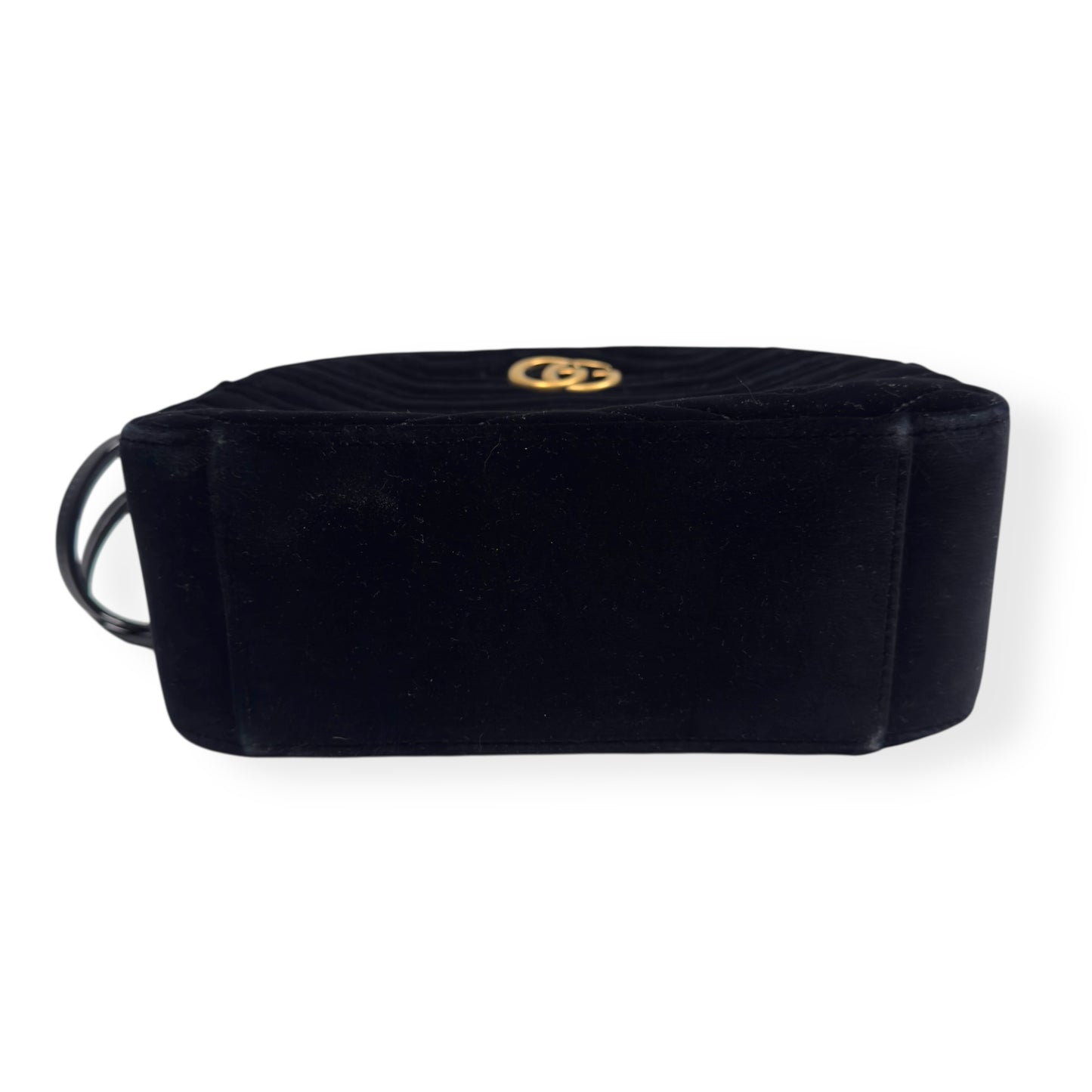 GUCCI GG MARMONT VELVET MATELASSÉ BACKPACK BLACK