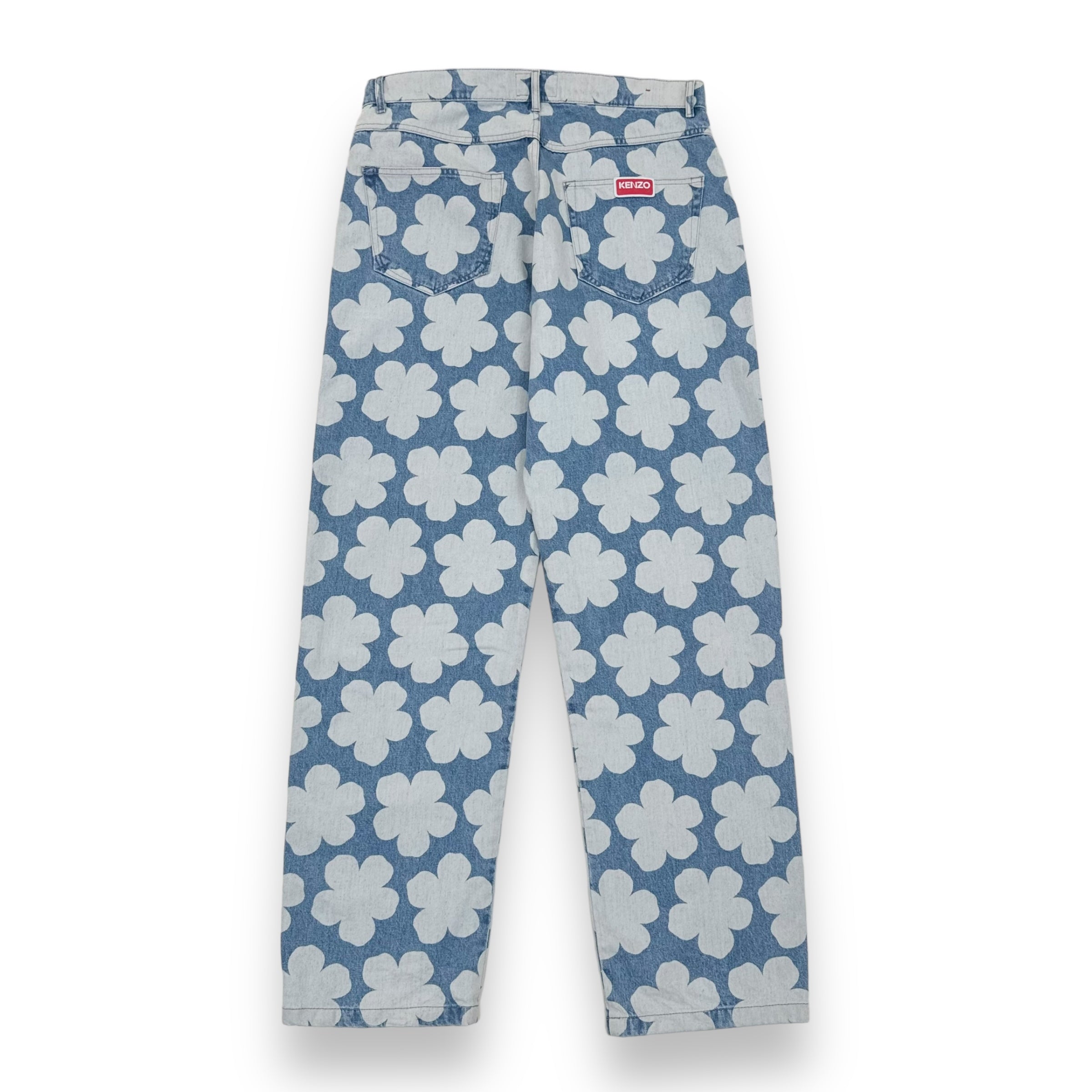 KENZO PARIS BOTAN LOOSE FIT DENIM JEANS BLUE 34”