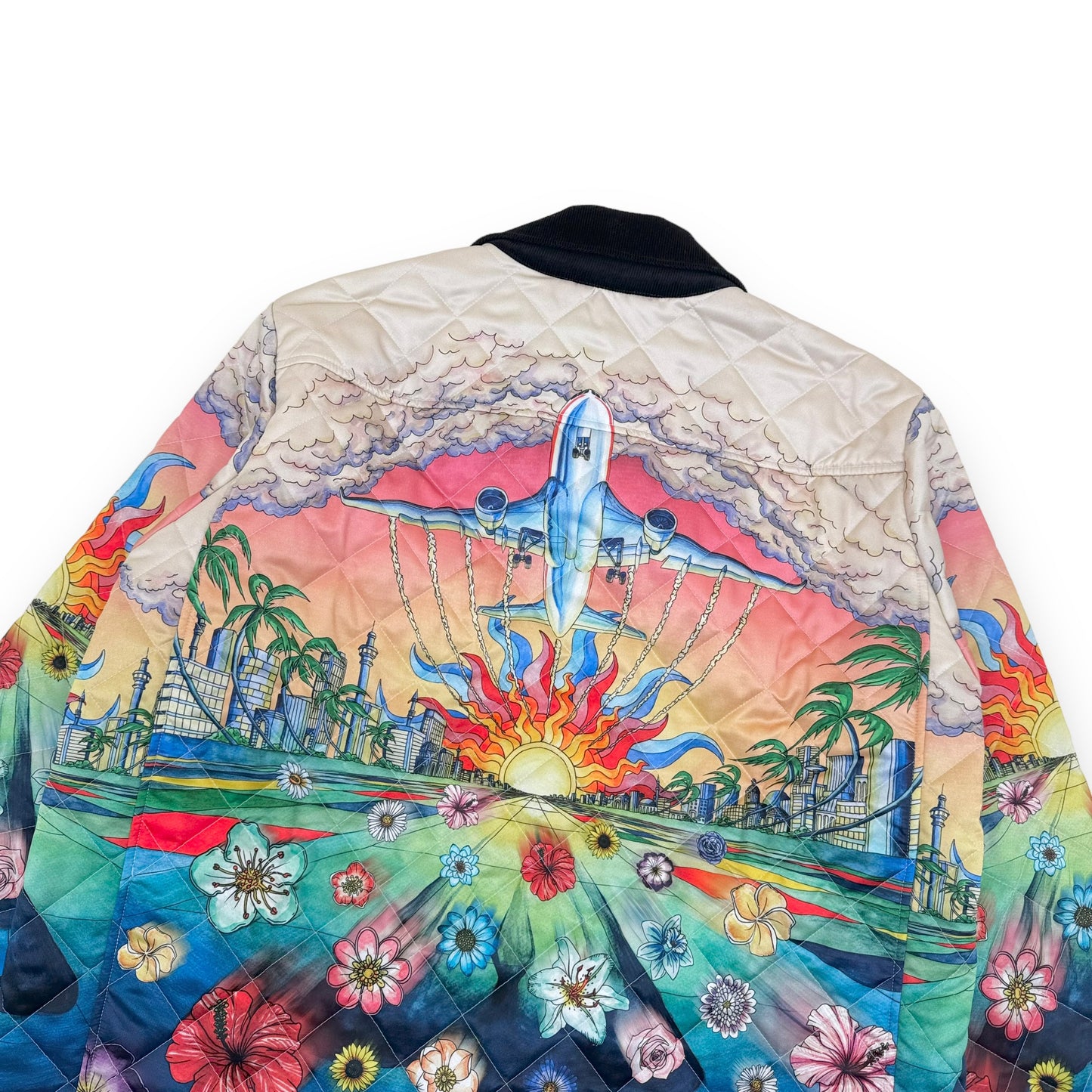CASABLANCA PRINTED QUILTED HUNTING JACKET MULTICOLOURED XXXL